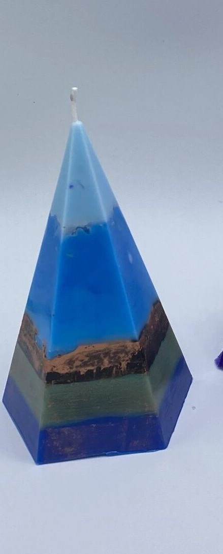 Pyramid Candle, Treasure Candle, Spiritual Crystal Candle, Intention Candle