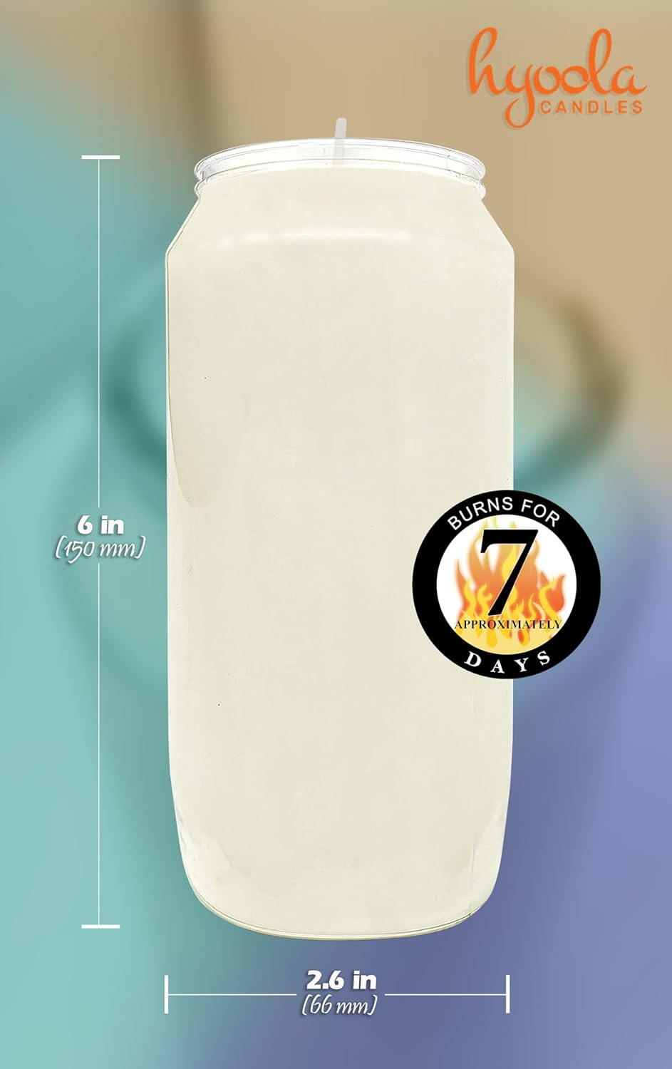 7 Day White Prayer Candles, 20 Pack – 6″ Tall Pillar Candles for Religious, Memo
