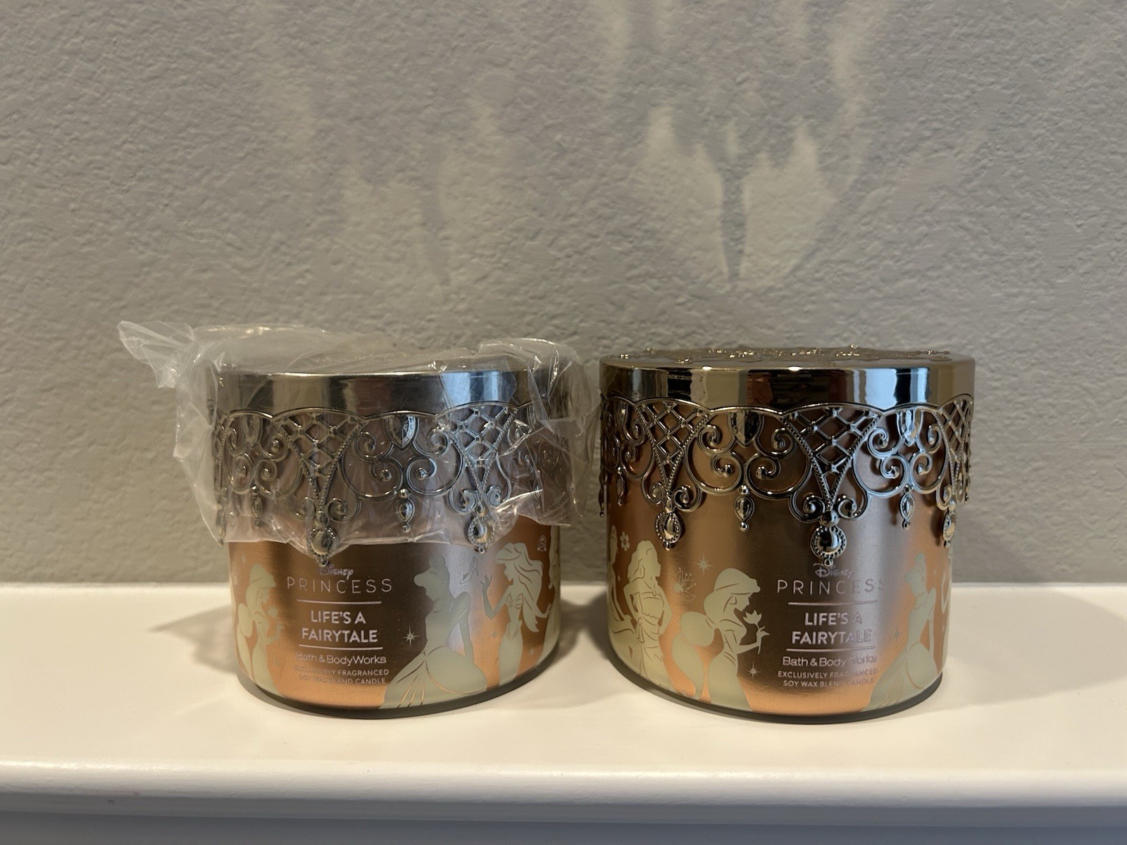 2 bath body works Disney Princess LIFE’S A FAIRYTALE member exclusive 3W Candles