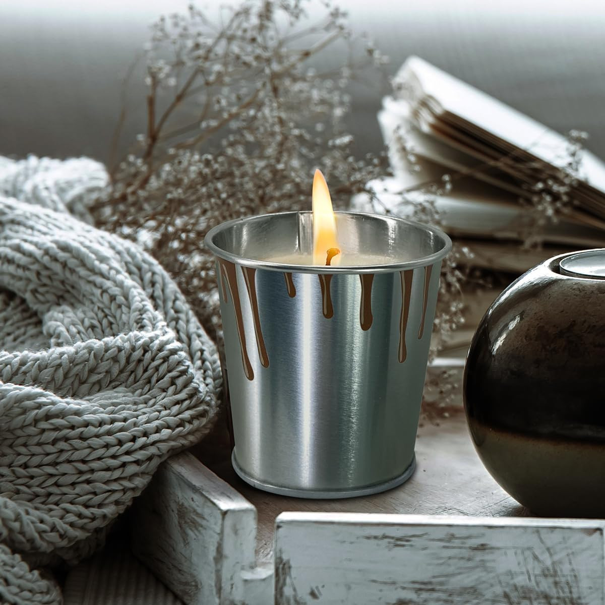 Citronella Candles 6/12 Pack, Outdoor Indoor Scented Candles with Pure Citronell