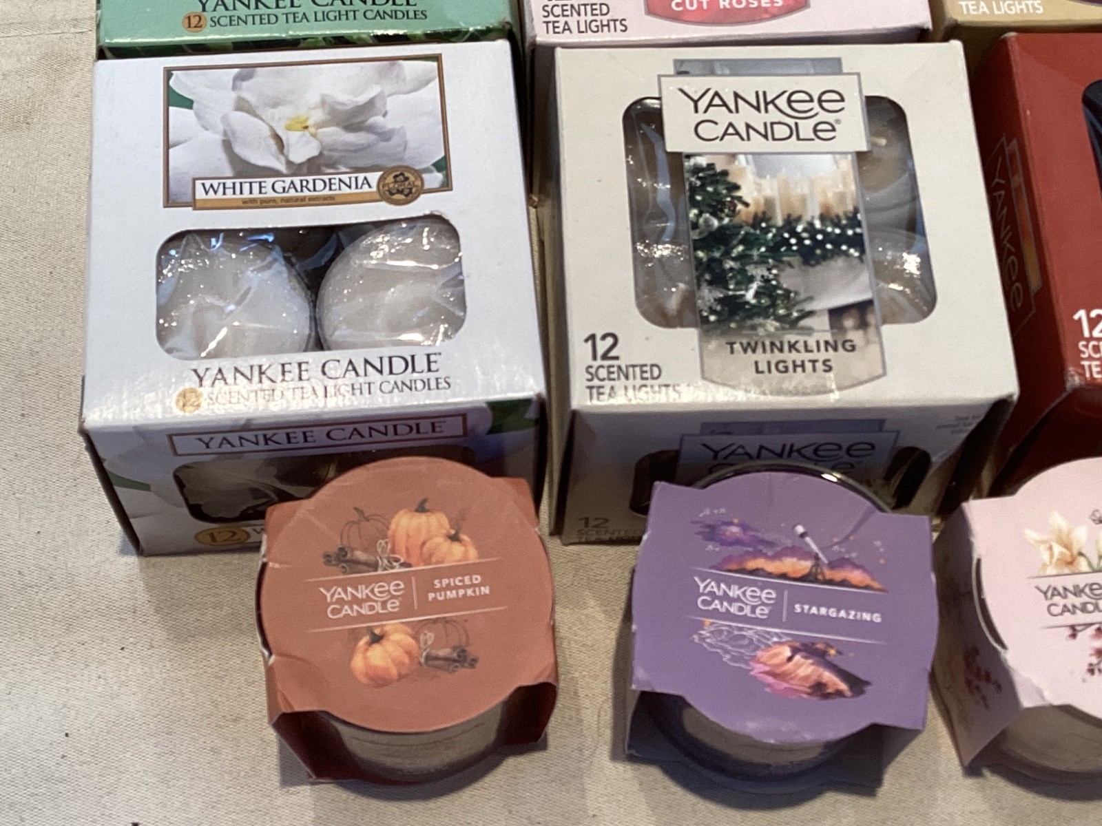 40 Yankee Candle Tea Light Candles Boxes RARE FREE SHIPPING (Liv1)