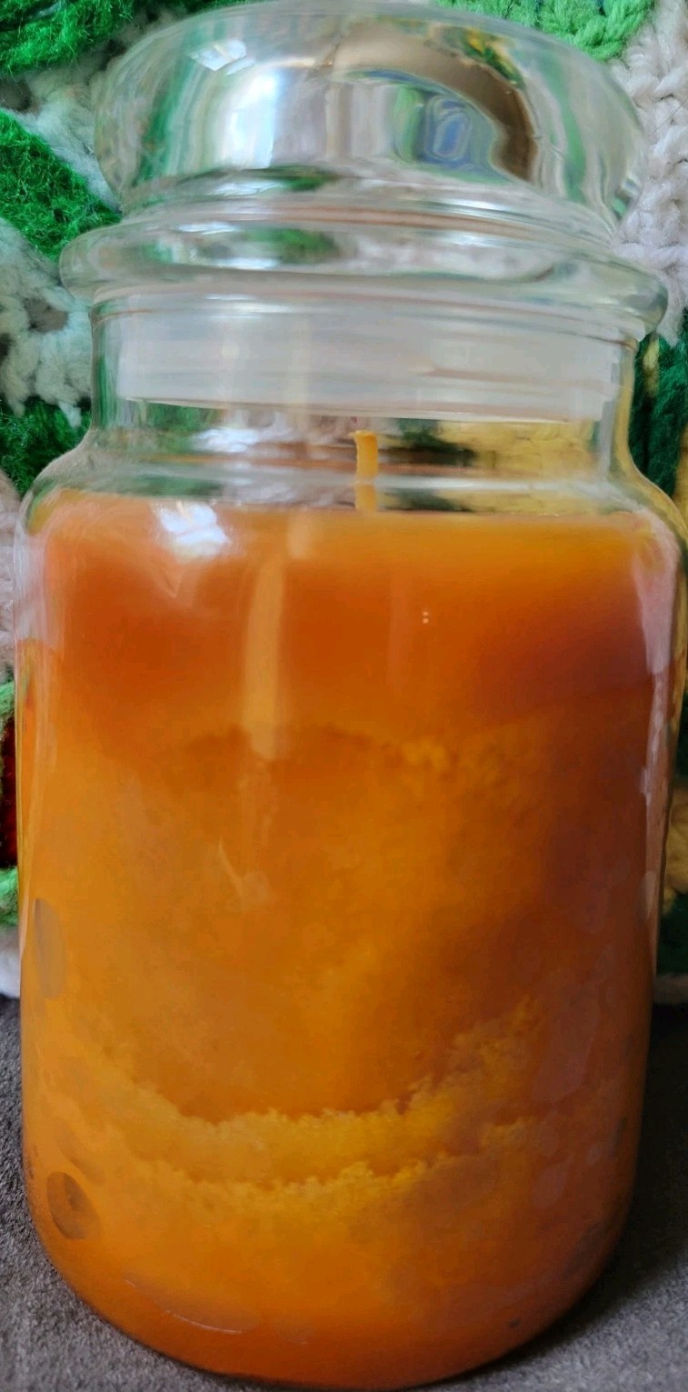 Yankee Candle Spooky Spider Cider 22oz Large Jar Halloween Fall Orange