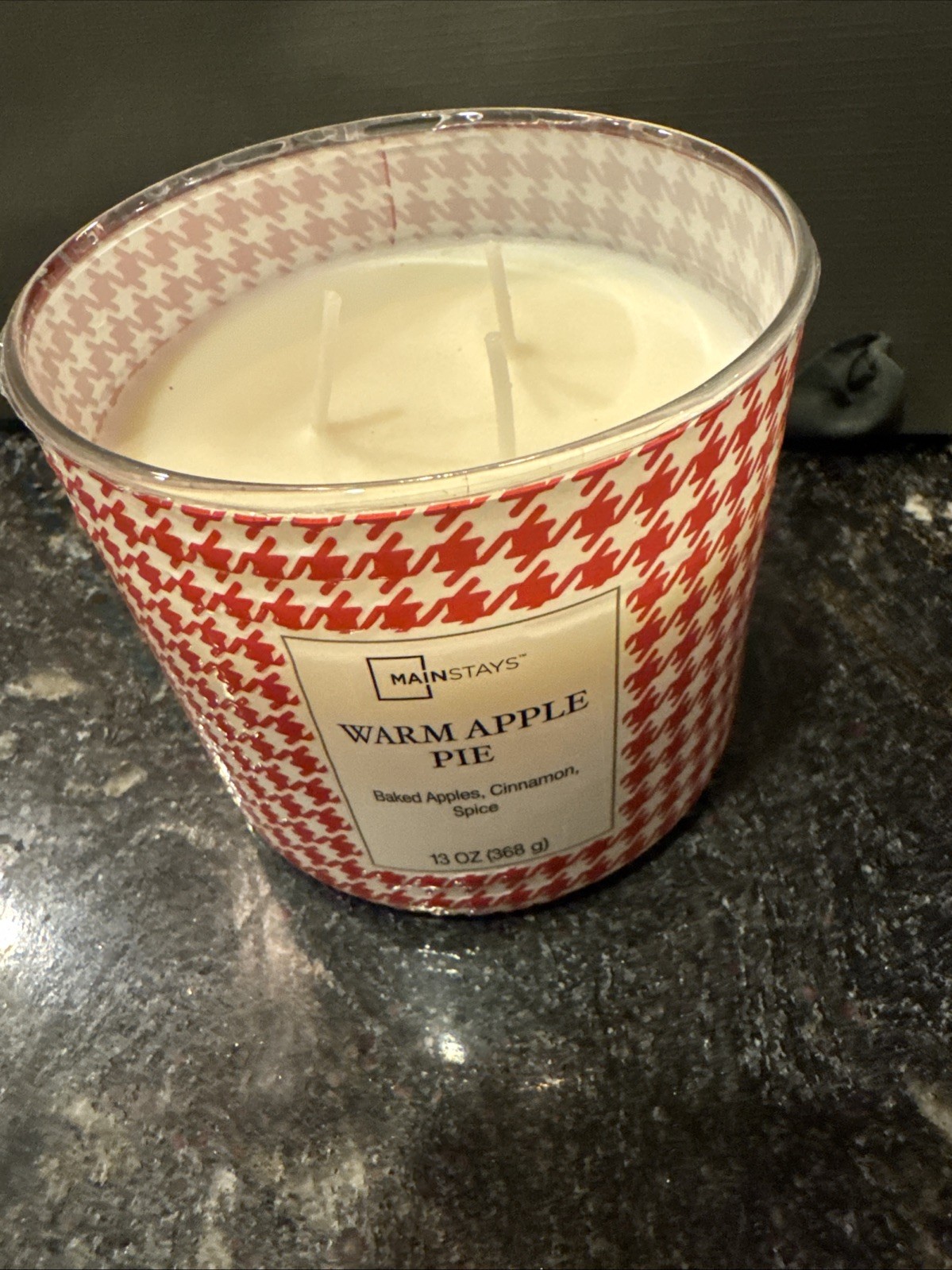 Mainstays Warm Apple Pie Baked Apples, Cinnamon Spice Candle 13 OZ New