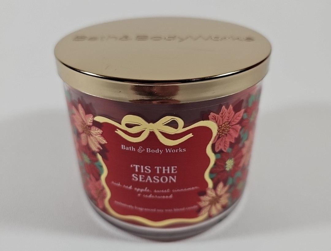 Bath & Body Works TIS THE SEASON 3-Wick Candle 14.5oz New Burns 25–45 Hrs