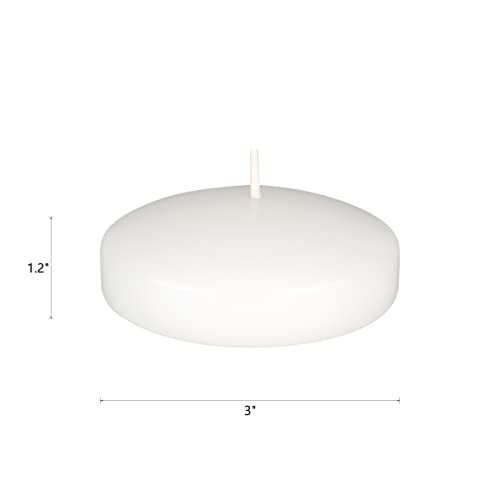 12 pcs Unscented Floating Candles, Hand Poured Wax Candle 3 12 Pieces White