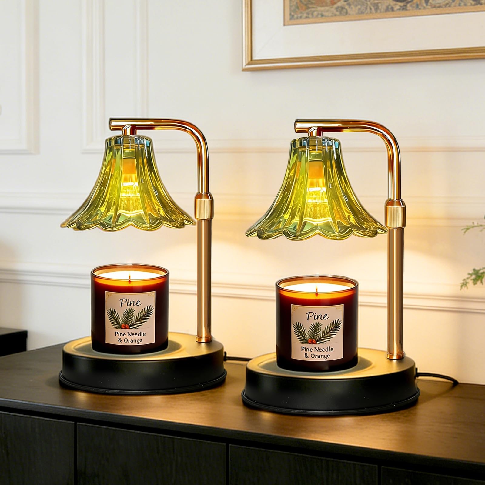 2-pack Dimmable Wax Warmer Lamp, Flameless Melting Wax Lamp Adjustable Bright…