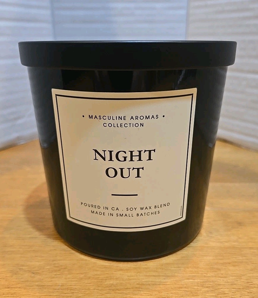 Leoben Night Out Three Wick 24 Ounce Candle Made In USA Vegan Soy Wax