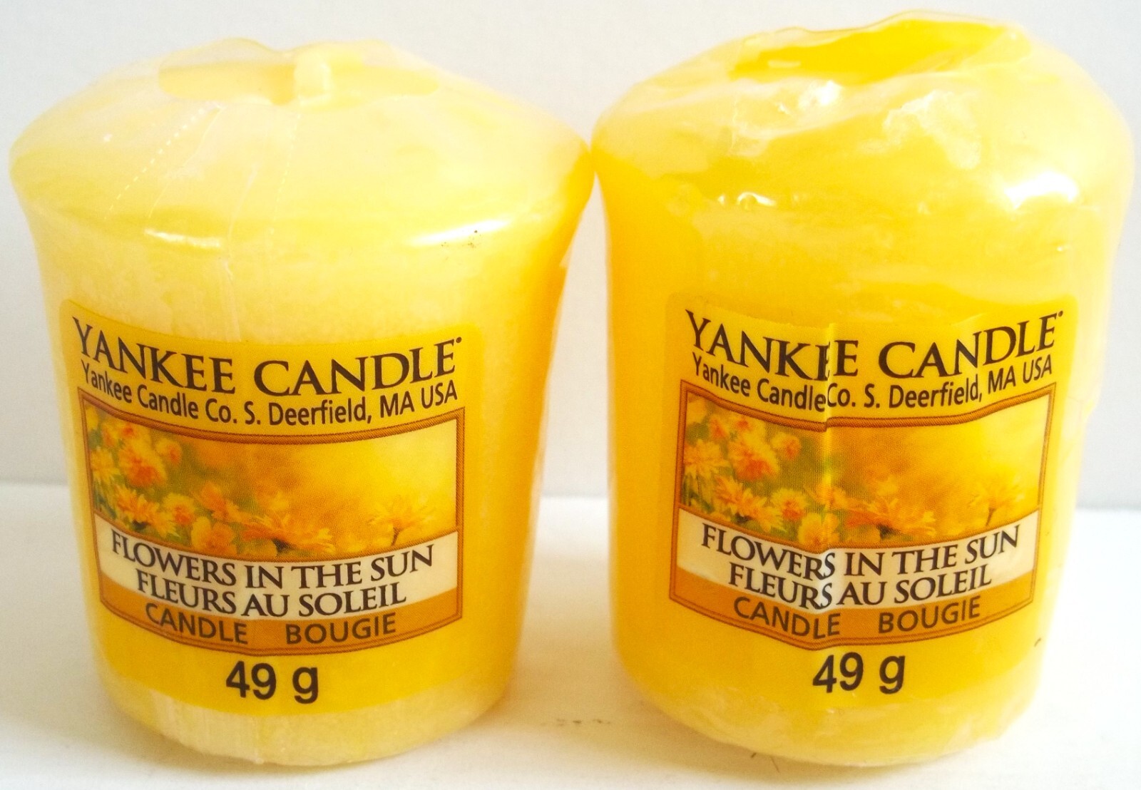 YANKEE CANDLE Sampler Votive Candles, FLOWERS IN THE SUN, NEW x 6
