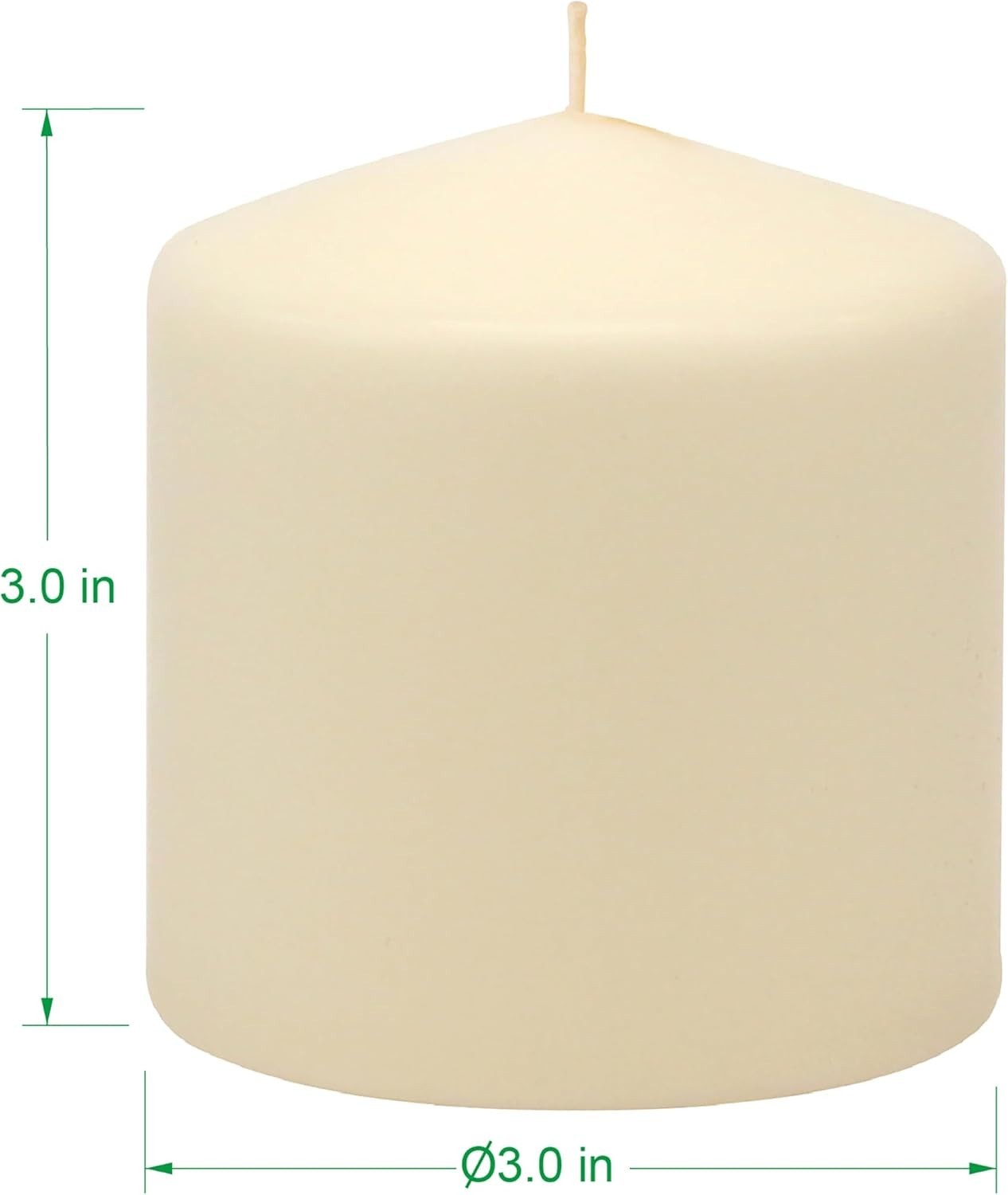 Long-Lasting Unscented 3″ x 3″ Pillar Candles – Ideal for Weddings, Indoor Décor