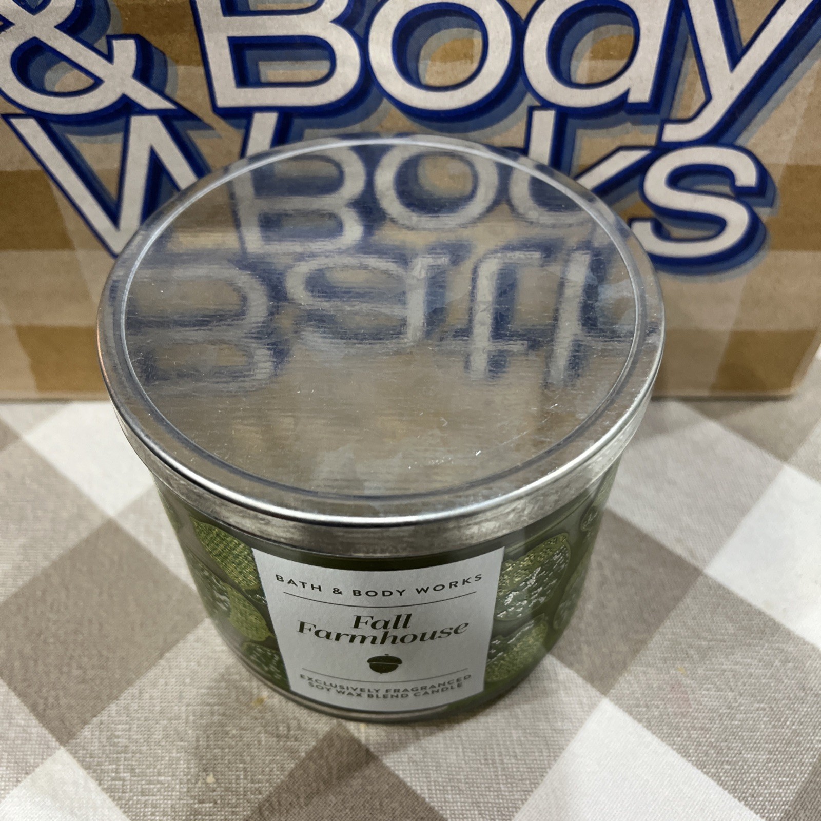 Bath & Body Works FALL FARMHOUSE 🍂🎃 Scented 3 Wick CANDLE 25-45 Hrs DELICIOUS!