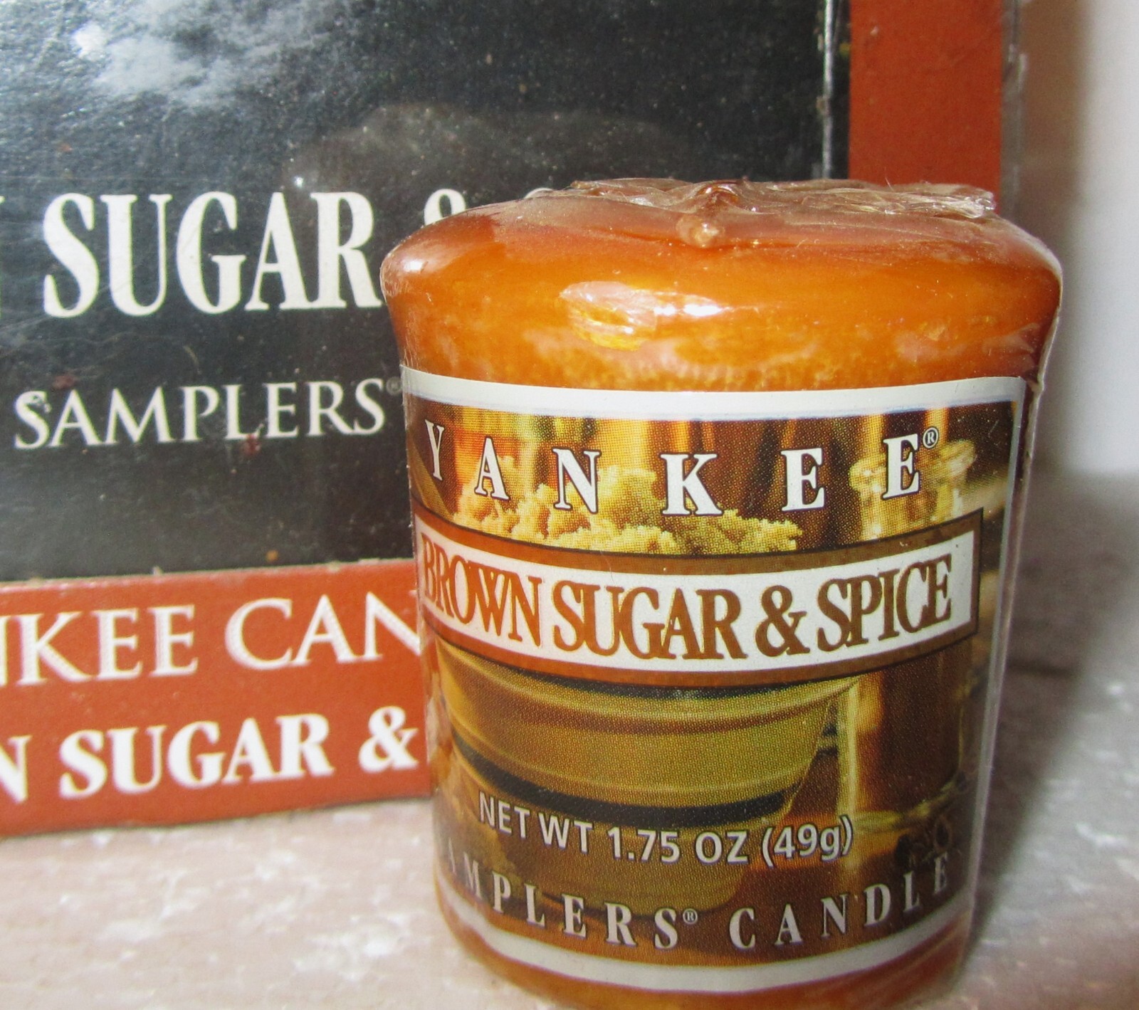 LOT OF 6 Yankee Candle Retired “BROWN SUGAR & SPICE” Sampler Votives ~ RARE~ NEW