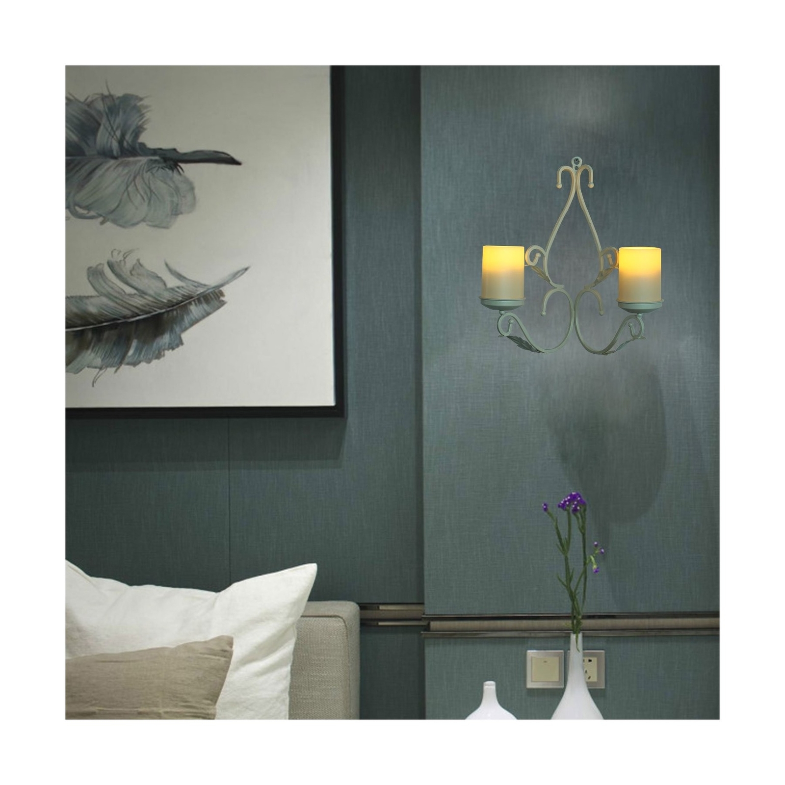 GiveU 3 in 1 Lighting Chandelier, Metal Wall Sconce Hung Table Centerpiece fo…
