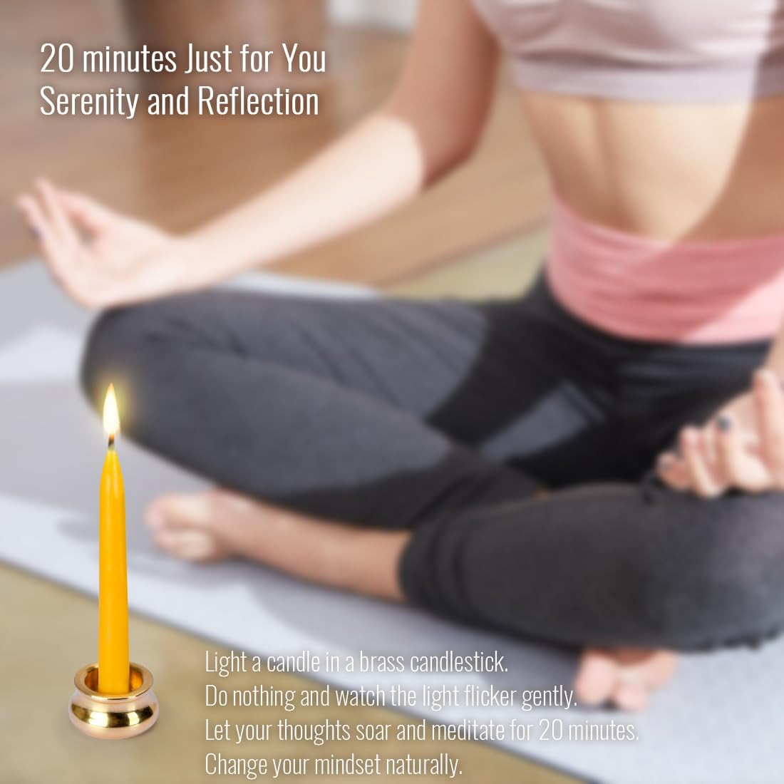 20 Minute Pure Beeswax Candles, Dripless Meditation Candles, Mini Taper Candles,