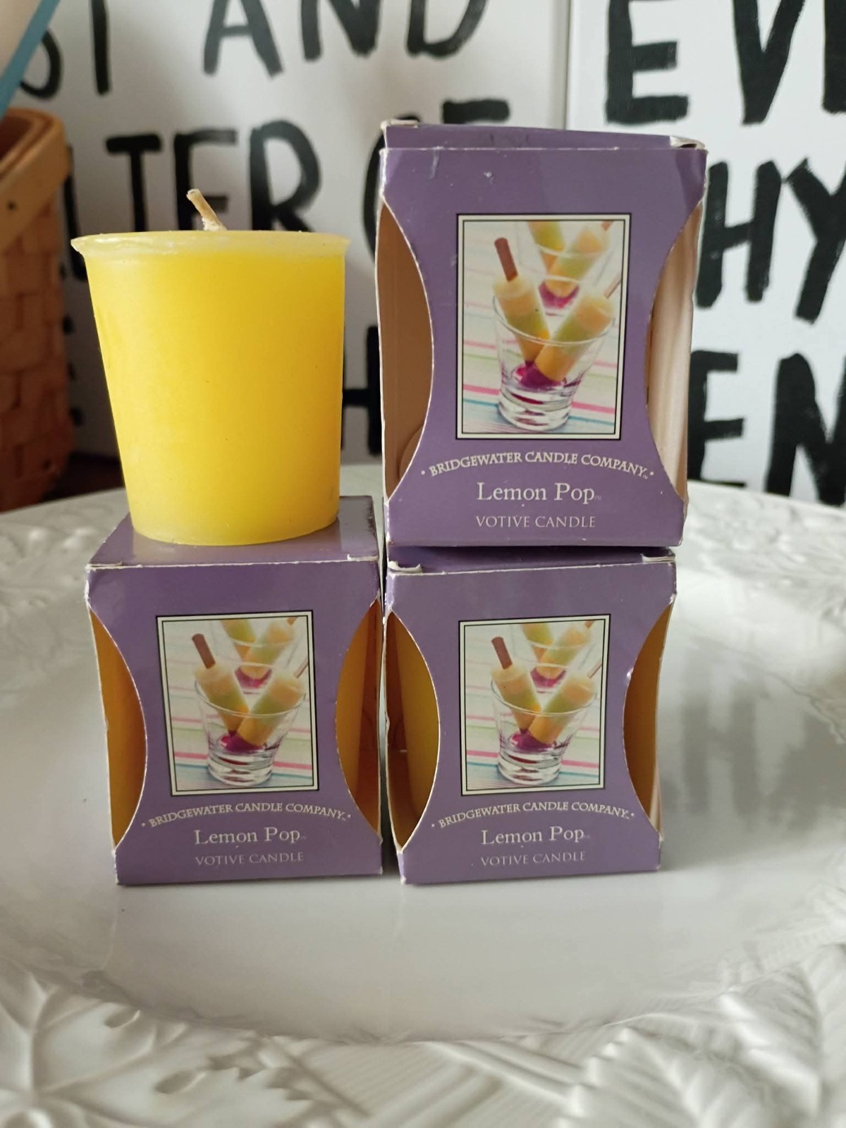 Bridgewater Candle Company Scented Votives Multi 6 Candles Lemon pop Fresh Apple
