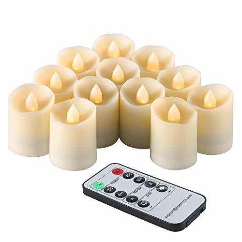 6/12Pcs LED Tea Lights Flameless with Remote Candles Votive Battery Operated