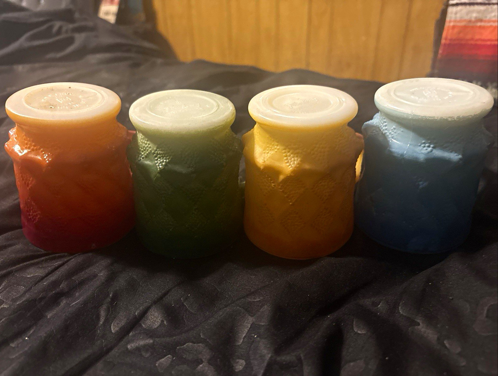 Multicolor Scented Jar/Container Candles, Assorted/Mixed Scents, Pack of 4