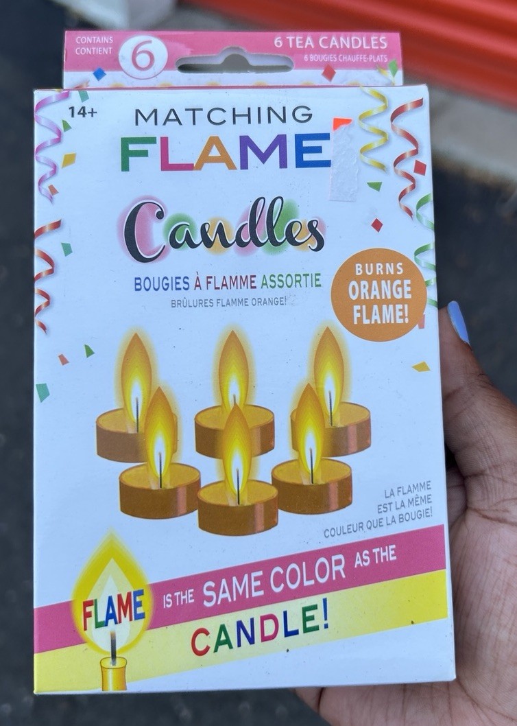Matching Flame Tea Light Candle Rainbow Bundle Multicolor Party Novelty Set NIB