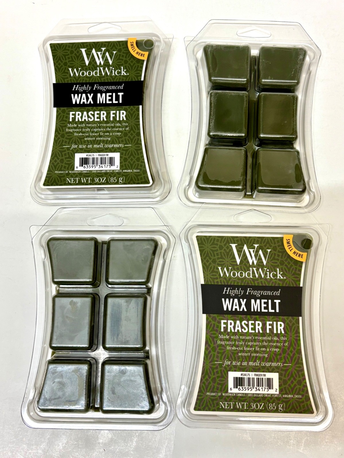 4 Pack WoodWick Highly Fragranced Wax Melts 85g. Free shipping