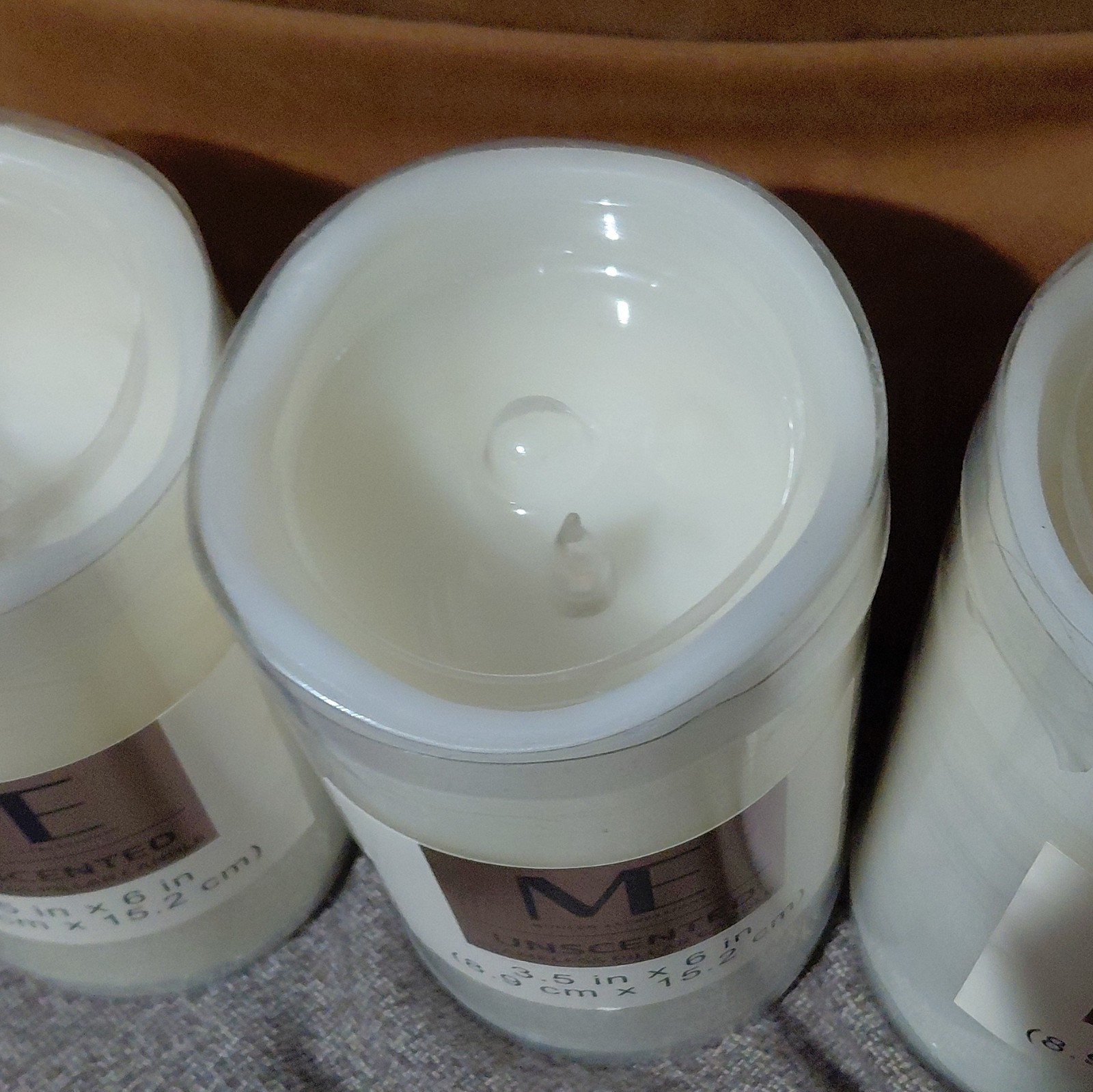 Modern Expressions ME Flameless LED Pillar Candles 3-Pack 3.5×6 White Unscented