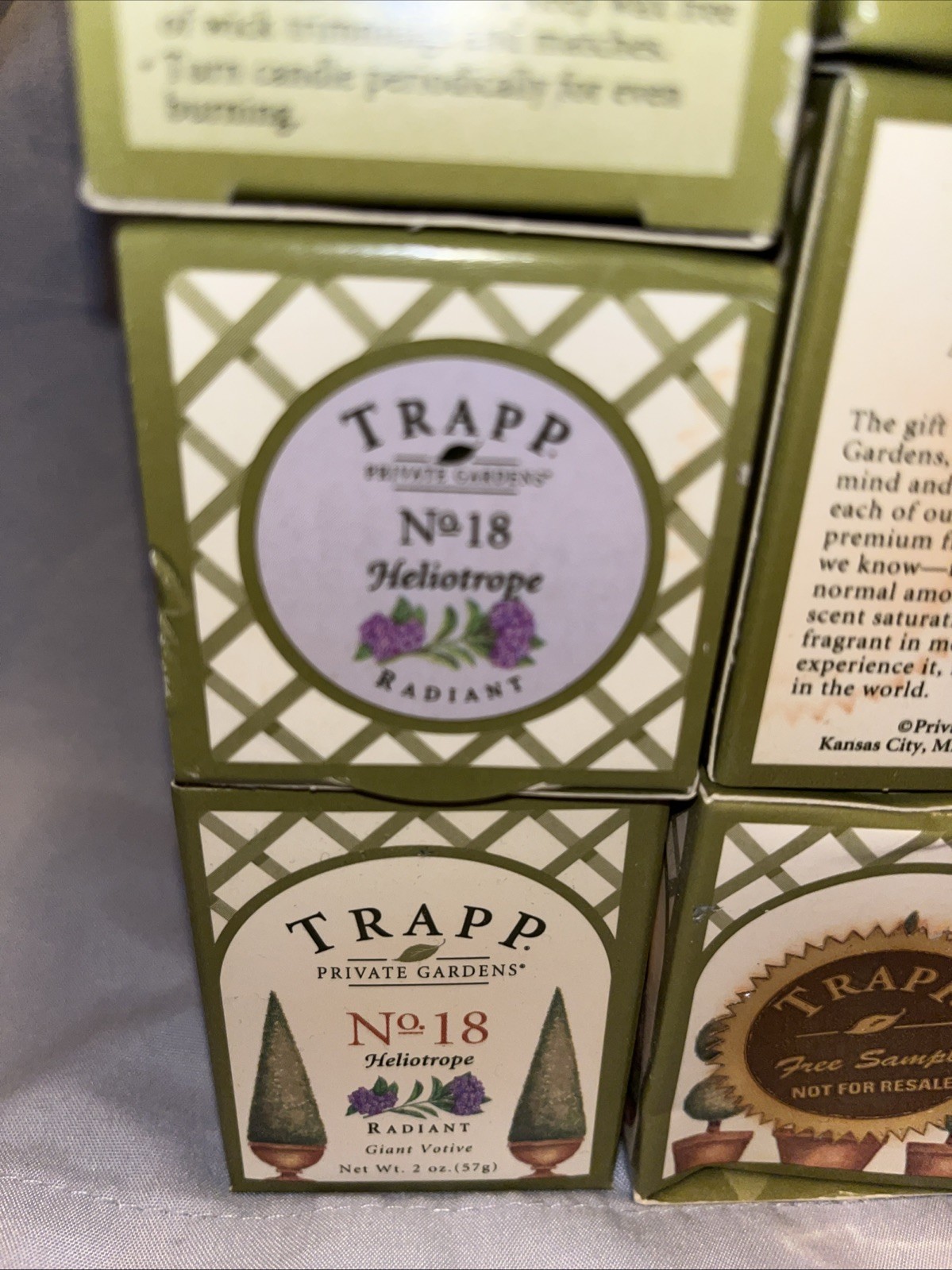 Trapp Private Gardens Heliotrope Radiant Votive Candles Lot Of 6 New