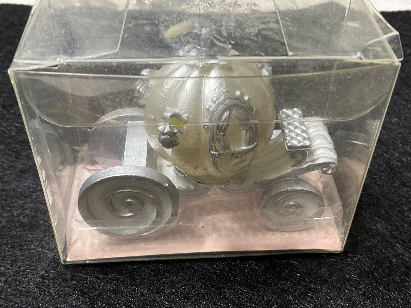DISNEY PRINCESS CINDERELLA Stagecoach Silver decorative Candle NEW