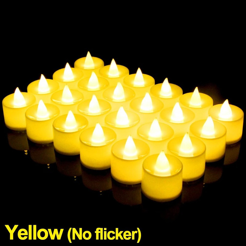 12PCS Flameless LED Tealight Candles Battery Wedding Party Decor
