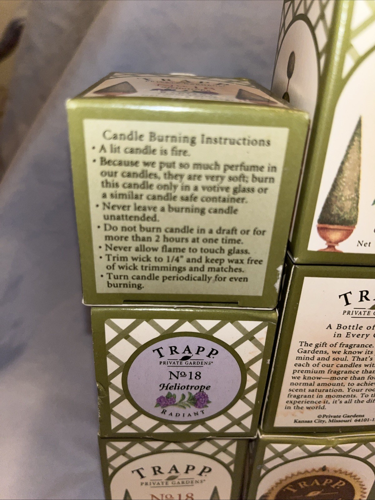 Trapp Private Gardens Heliotrope Radiant Votive Candles Lot Of 6 New