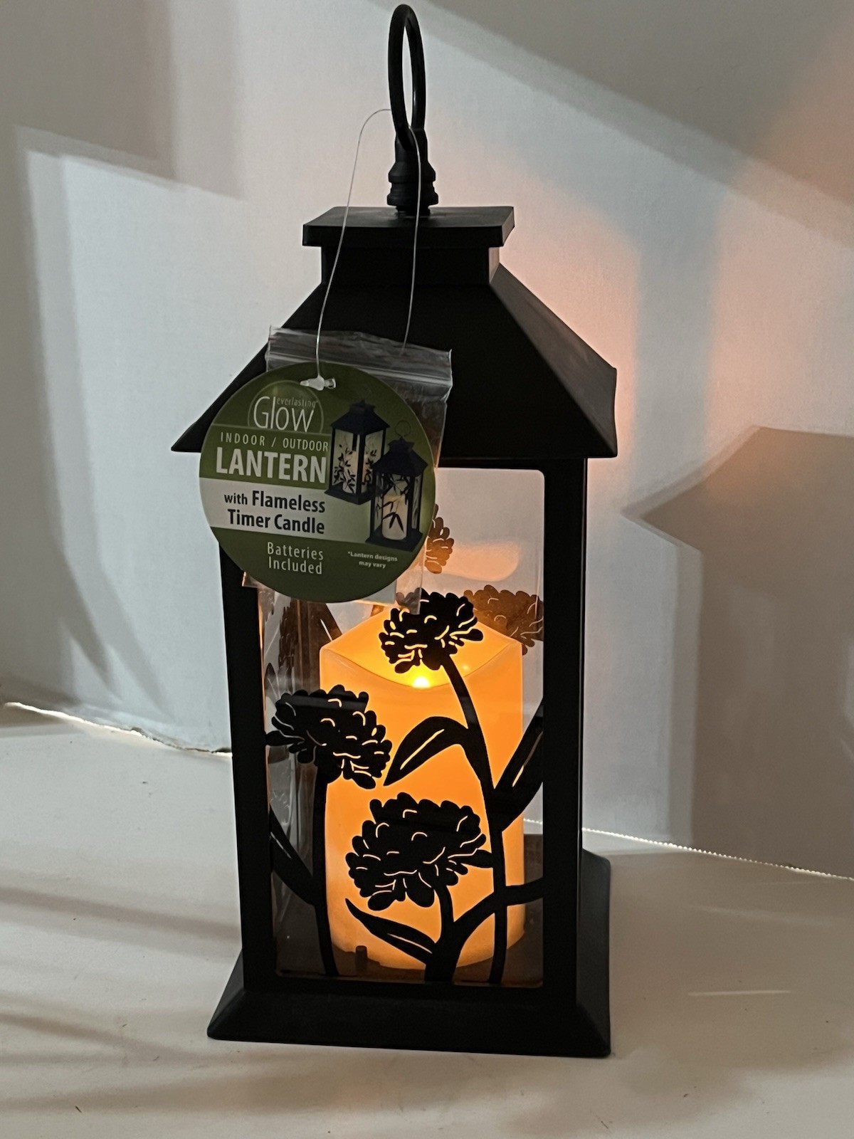 Everlasting Glow Indoor Outdoor Candle Lantern Flameless Led with Timer Q