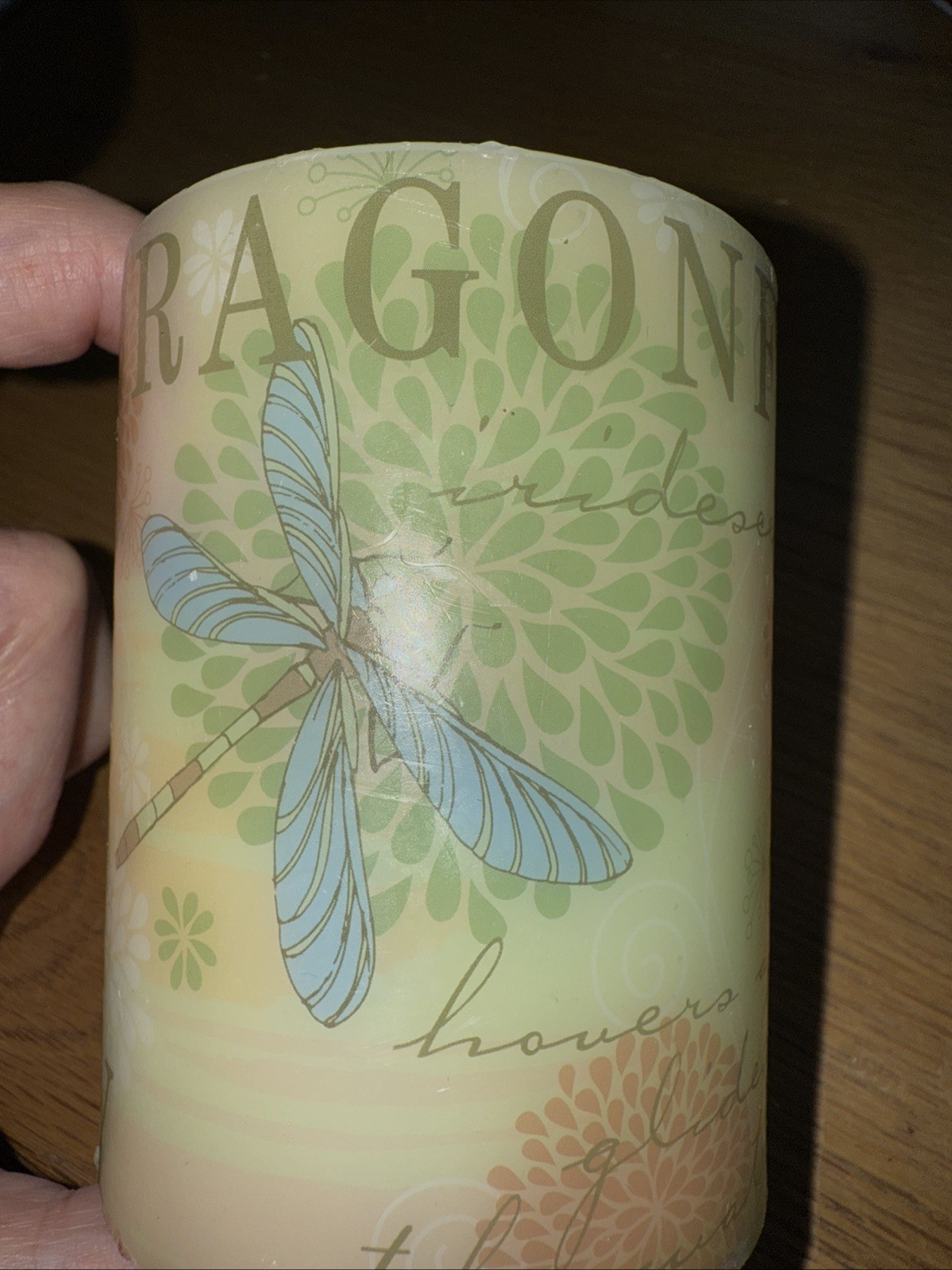 Dragonfly Real Wax Candle- Flameless Lights By Battery-3AAA Batteries included