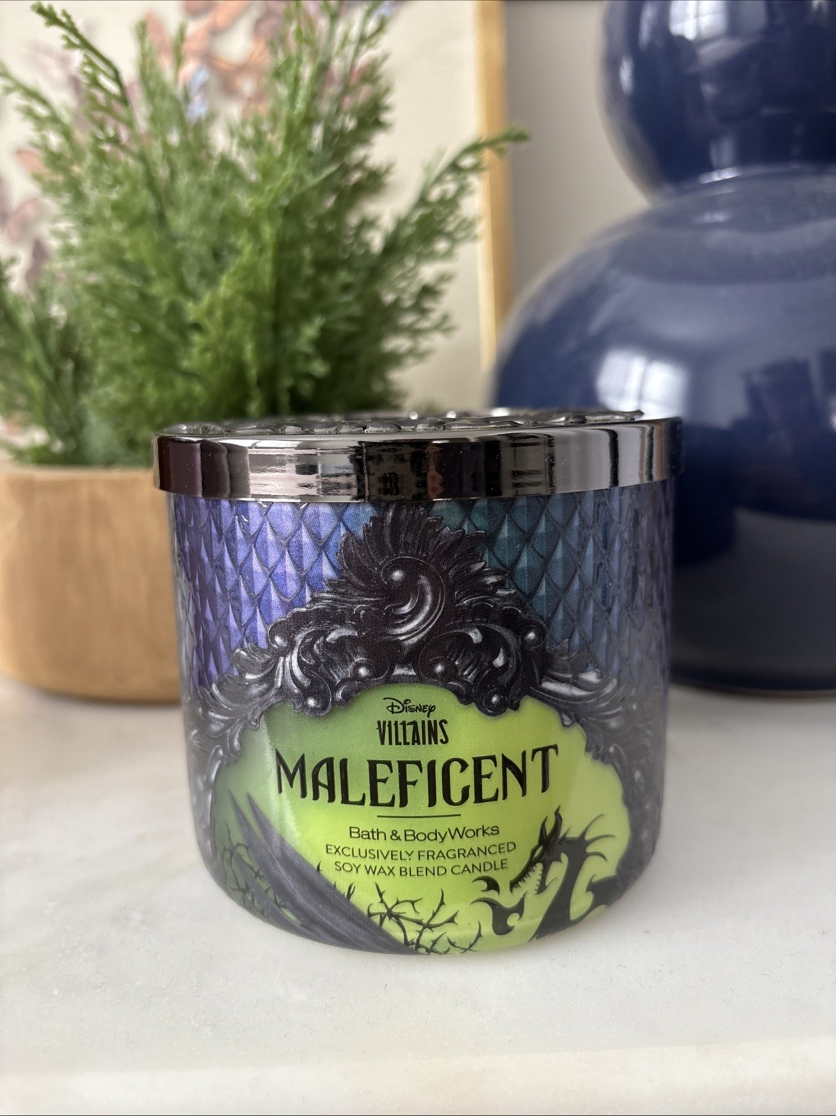 Bath & Body Works Disney Villains Maleficent 3 Wick Candle Mystical Woods NEW