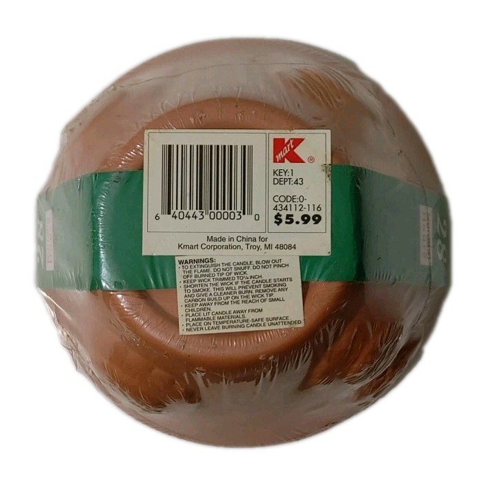 KGRO Citronella Terracotta Candle Pot /28 Burning Hours/20oz/New