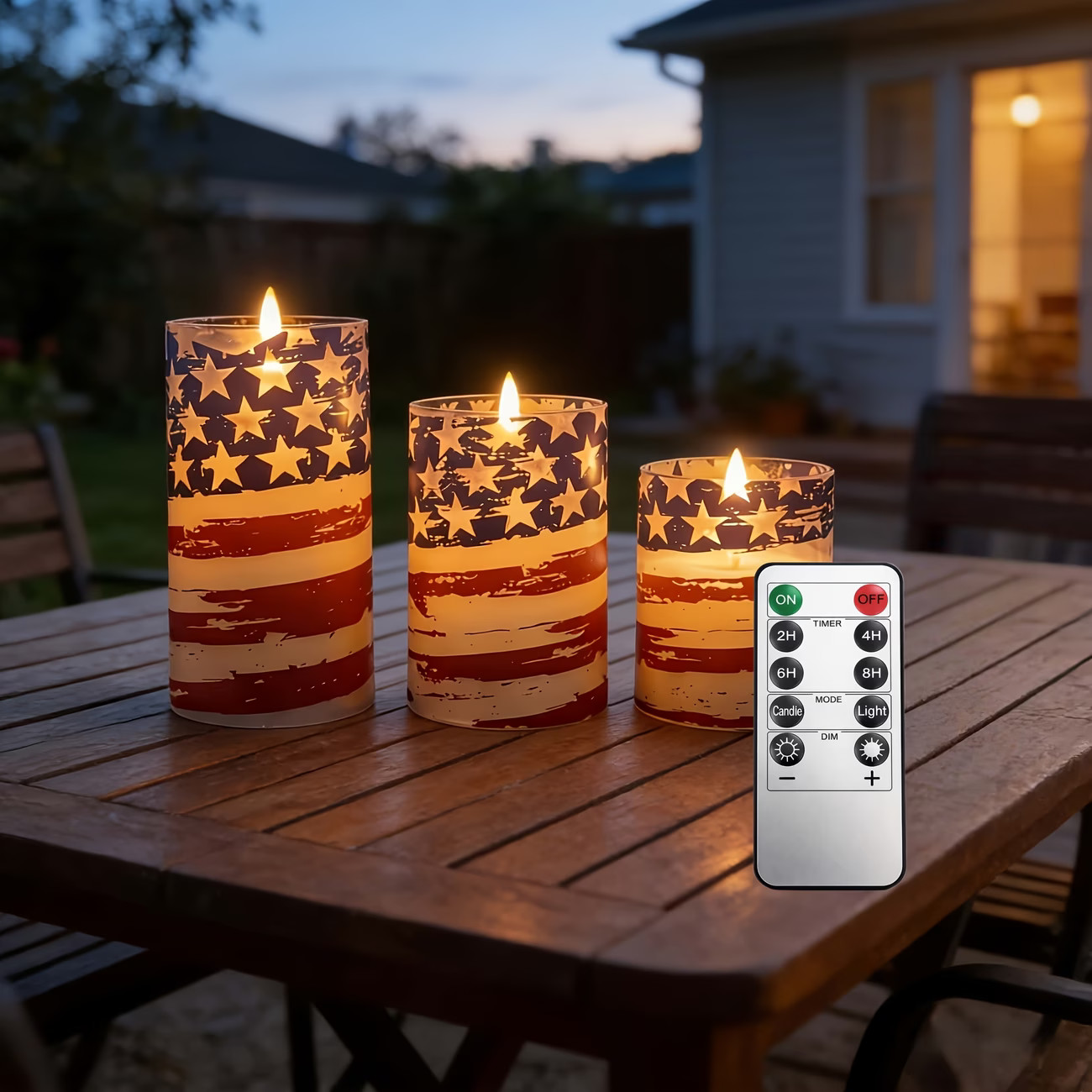 LED Flameless Candles Wax Pillar Battery Operated Candle Remote Control Timer