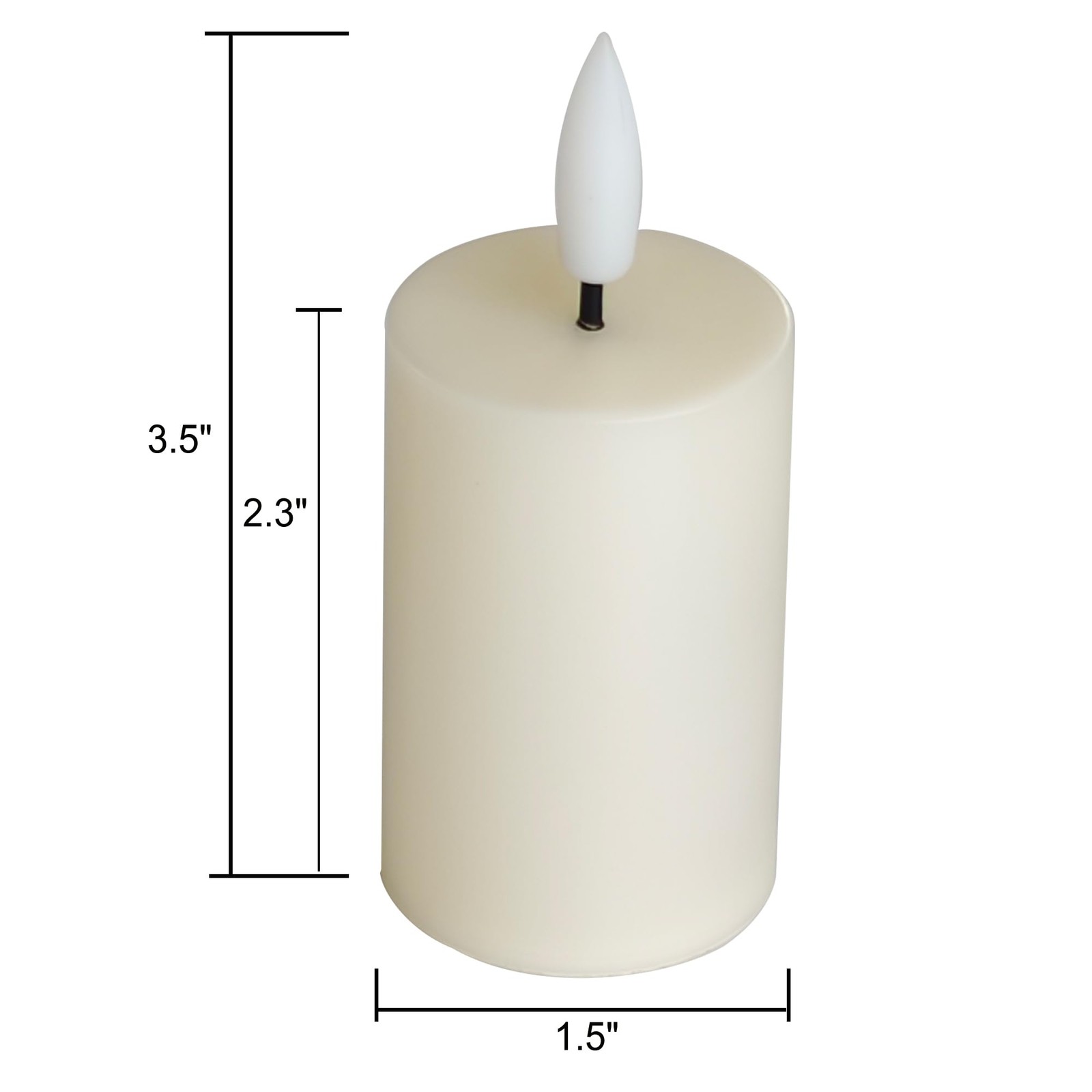 6 Pack LED Black Wick Flat-topFlameless Votives with Built-in Timer