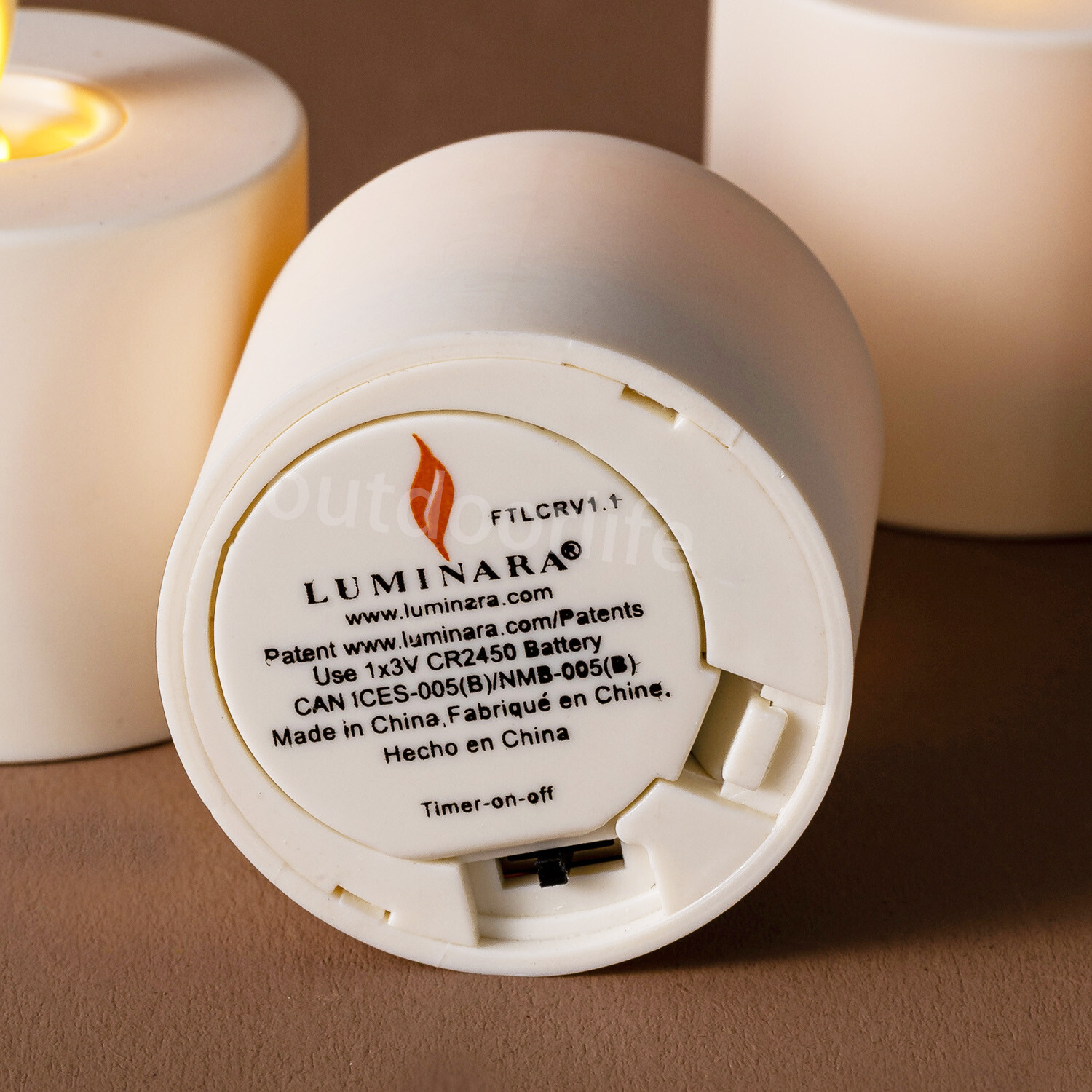 Luminara Flameless Battery LED Tealight Candles with Remote Ivory 2″ H X 1.4″D