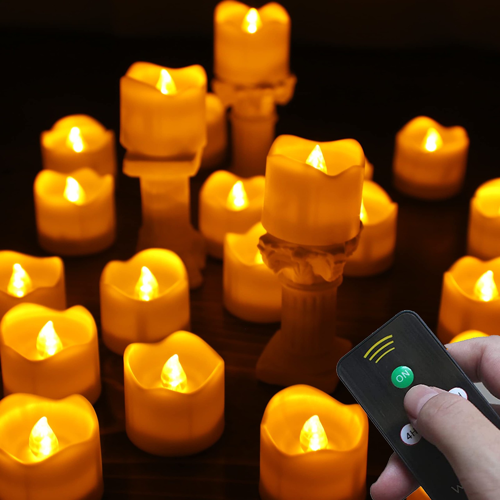 Flameless Votive Candles with Remote Control,CR2450 Battery Operated Tea Ligh…
