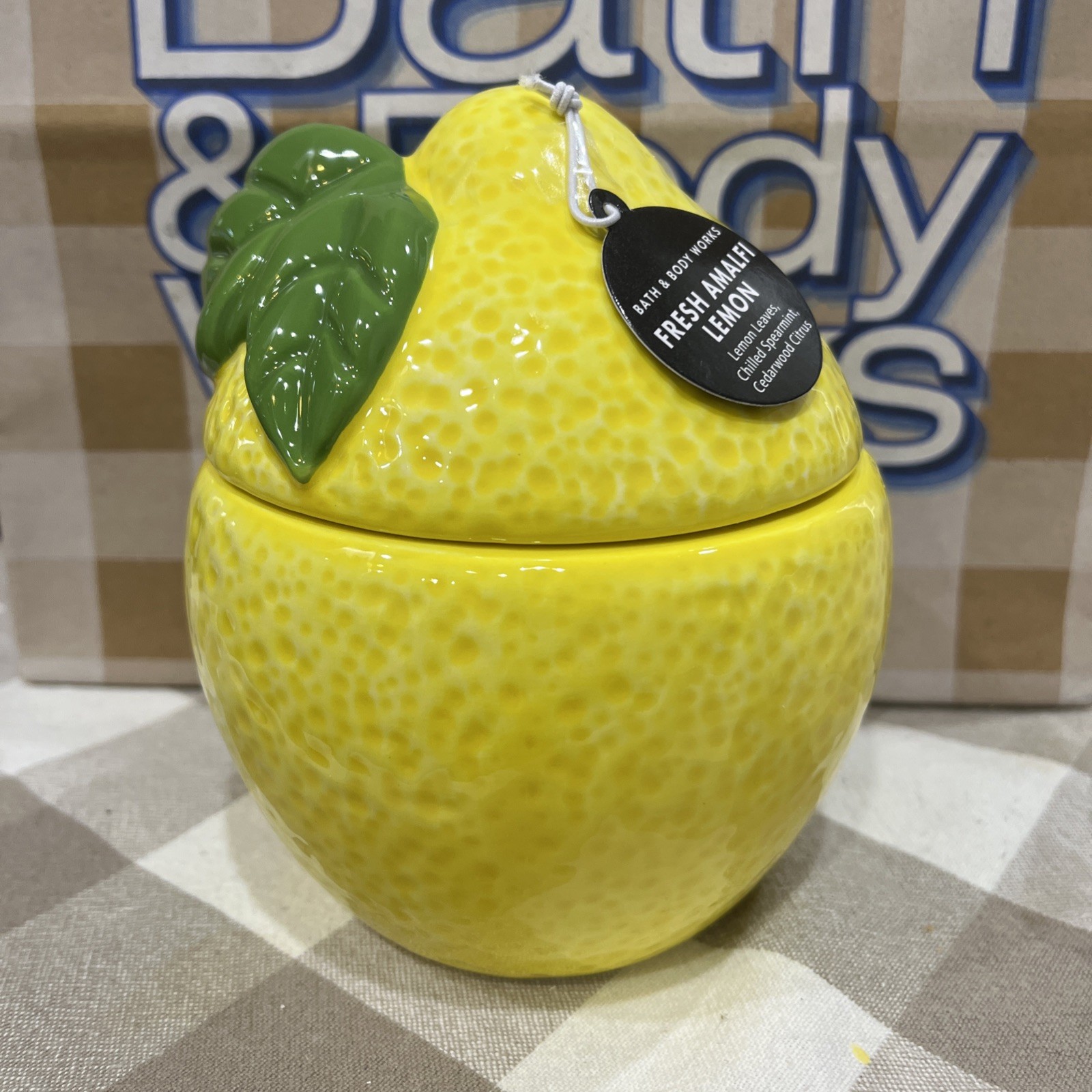 Bath & Body Works FRESH AMALFI LEMON 🍋 Scented SINGLE Wick FIGURAL CANDLE