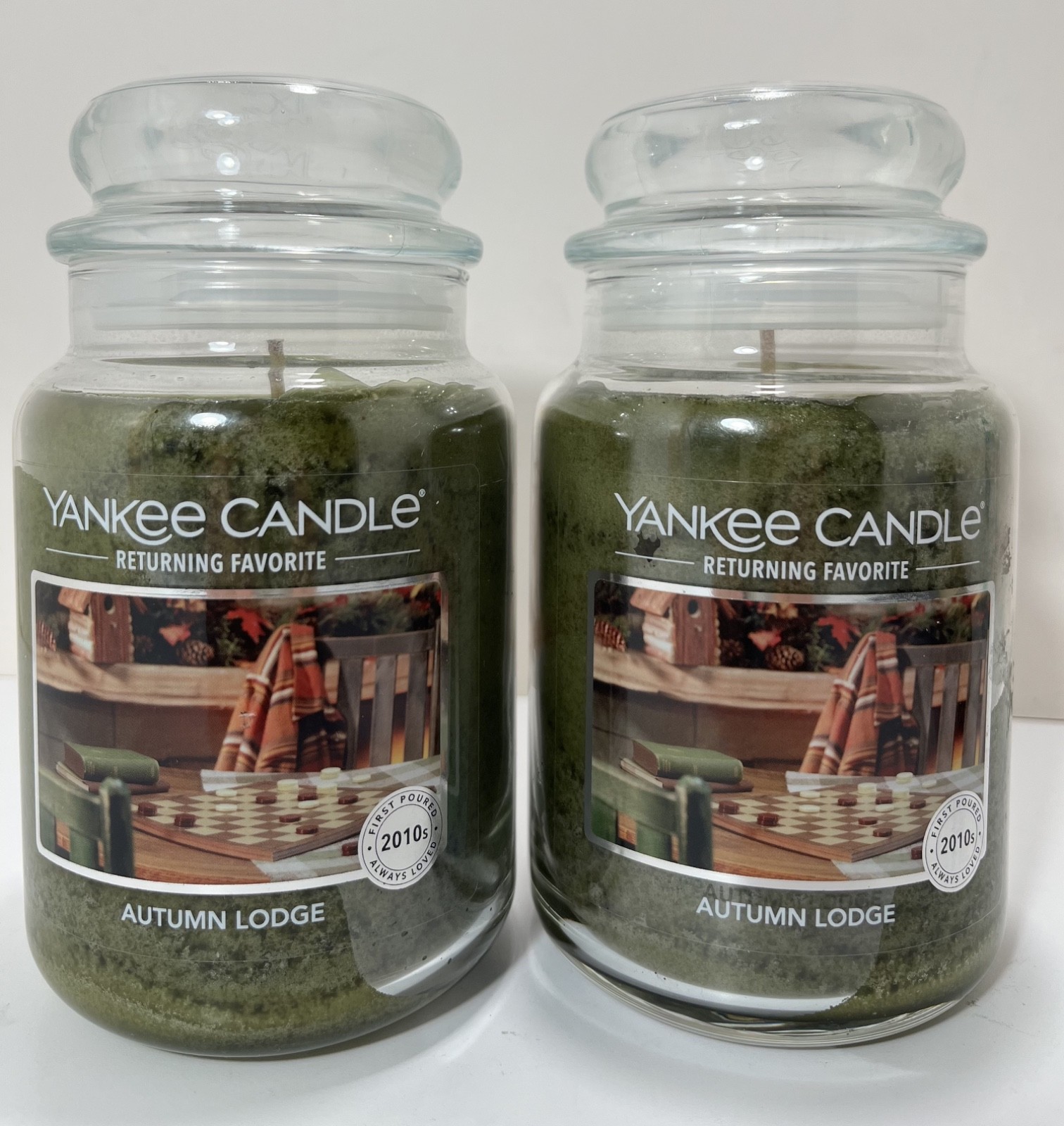 Lot Of 2 Yankee Candle AUTUMN LODGE 22oz Large Jar CANDLE 1739338 – NEW