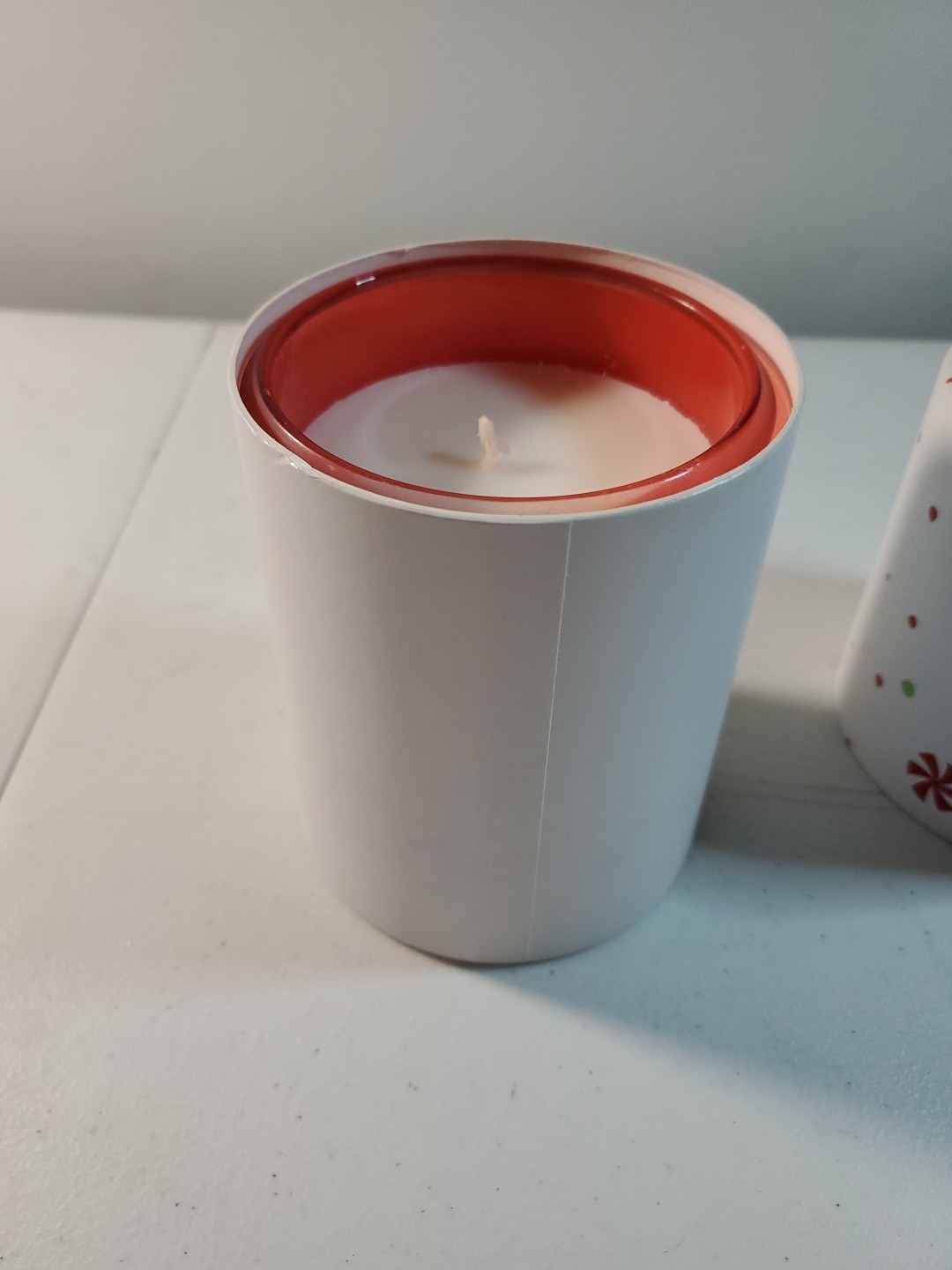 Pier 1 Peppermint Party Scented Jar Candle 8oz Glass Discontinued