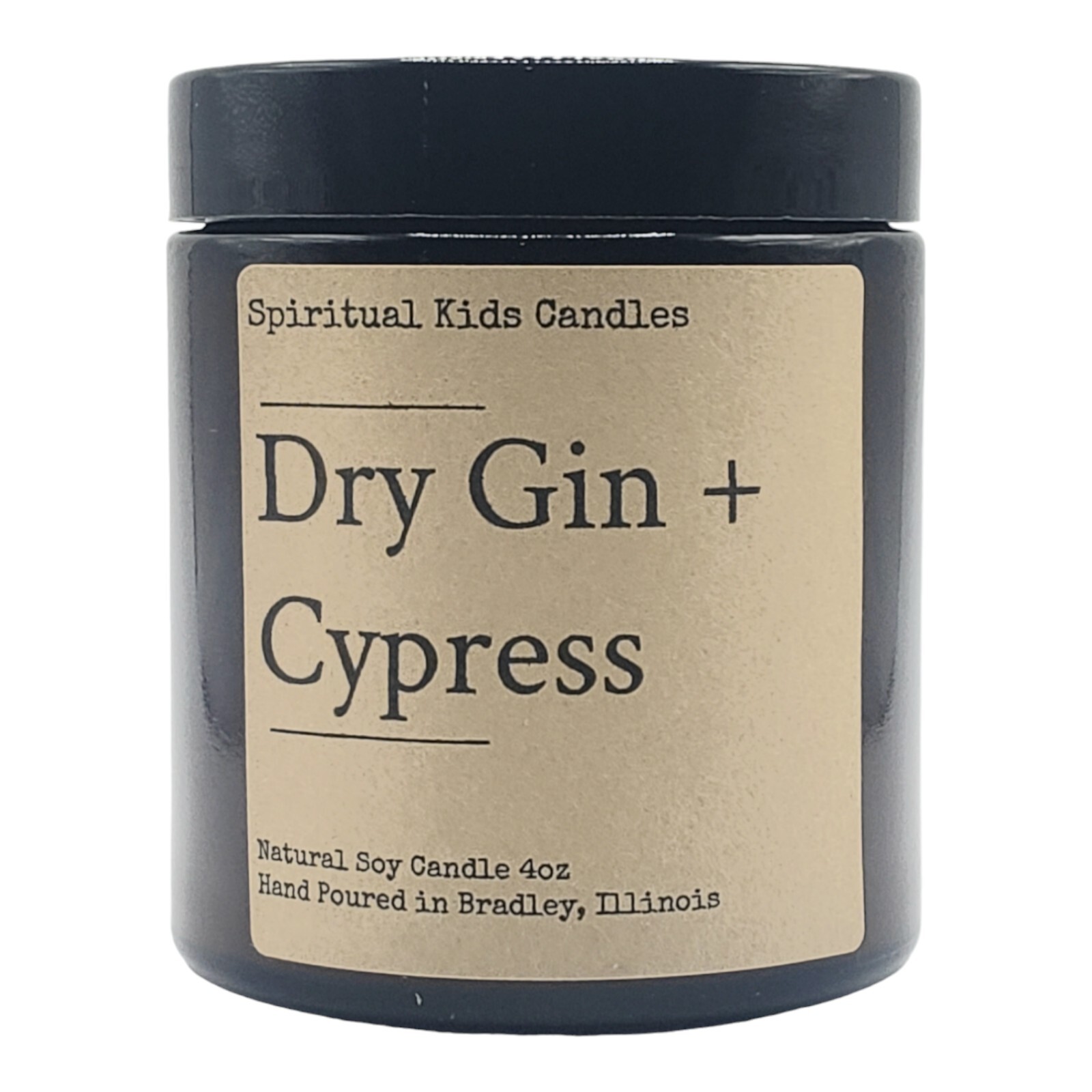 Dry Gin & Cypress Soy Candle 4oz Jar Hour Essential Fragrant Oils |