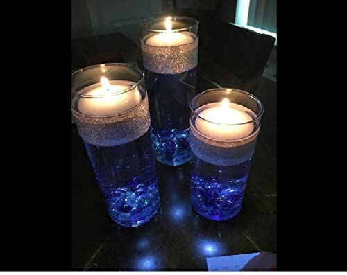 3″ Inch Floating Ivory Candles Unscented Lot of 12 for Wedding, Party, Events