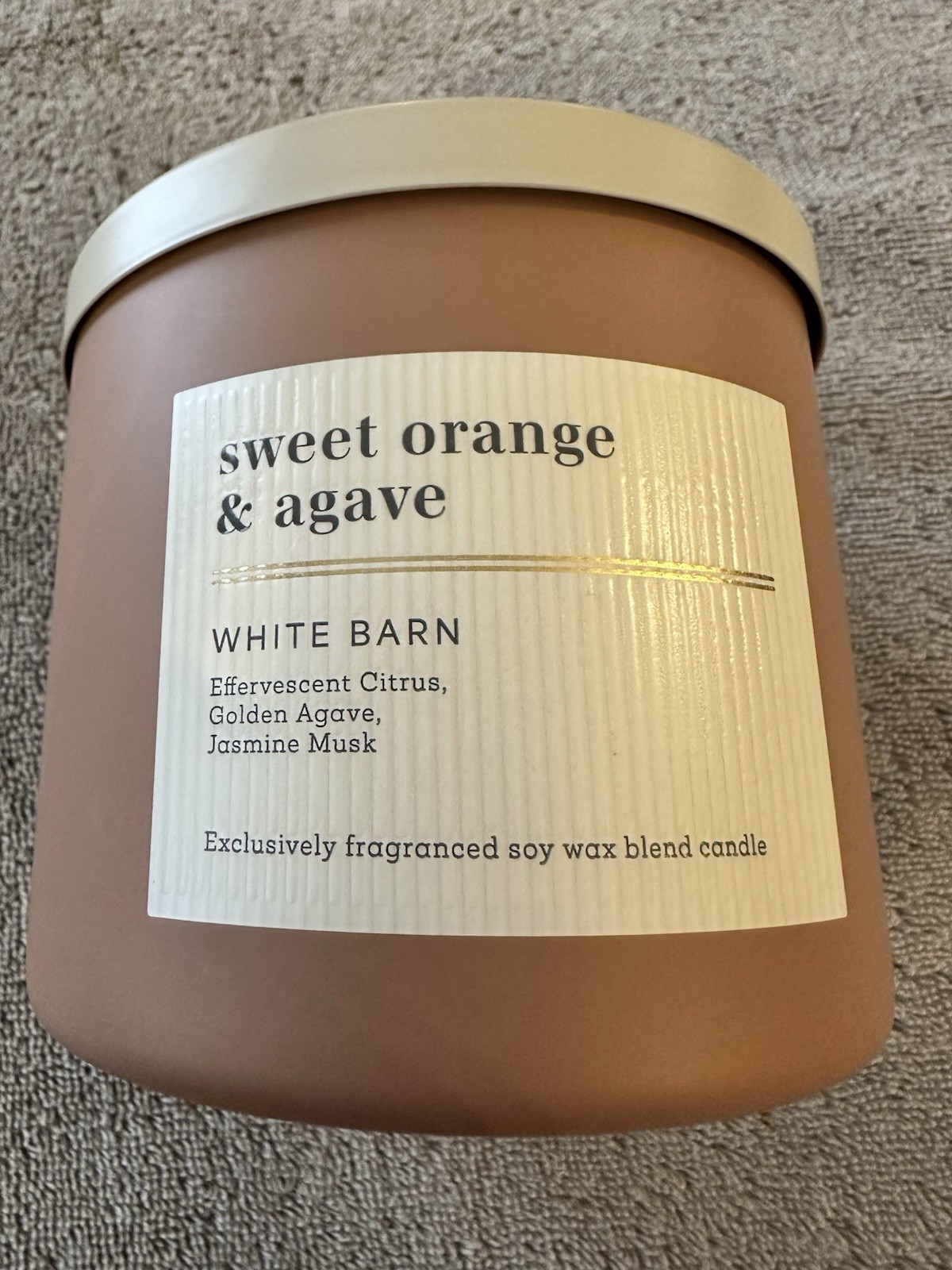 SWEET ORANGE & AGAVE CANDLE LARGE 14.5oz 3 wick Bath Body Works SOY WAX With Lid