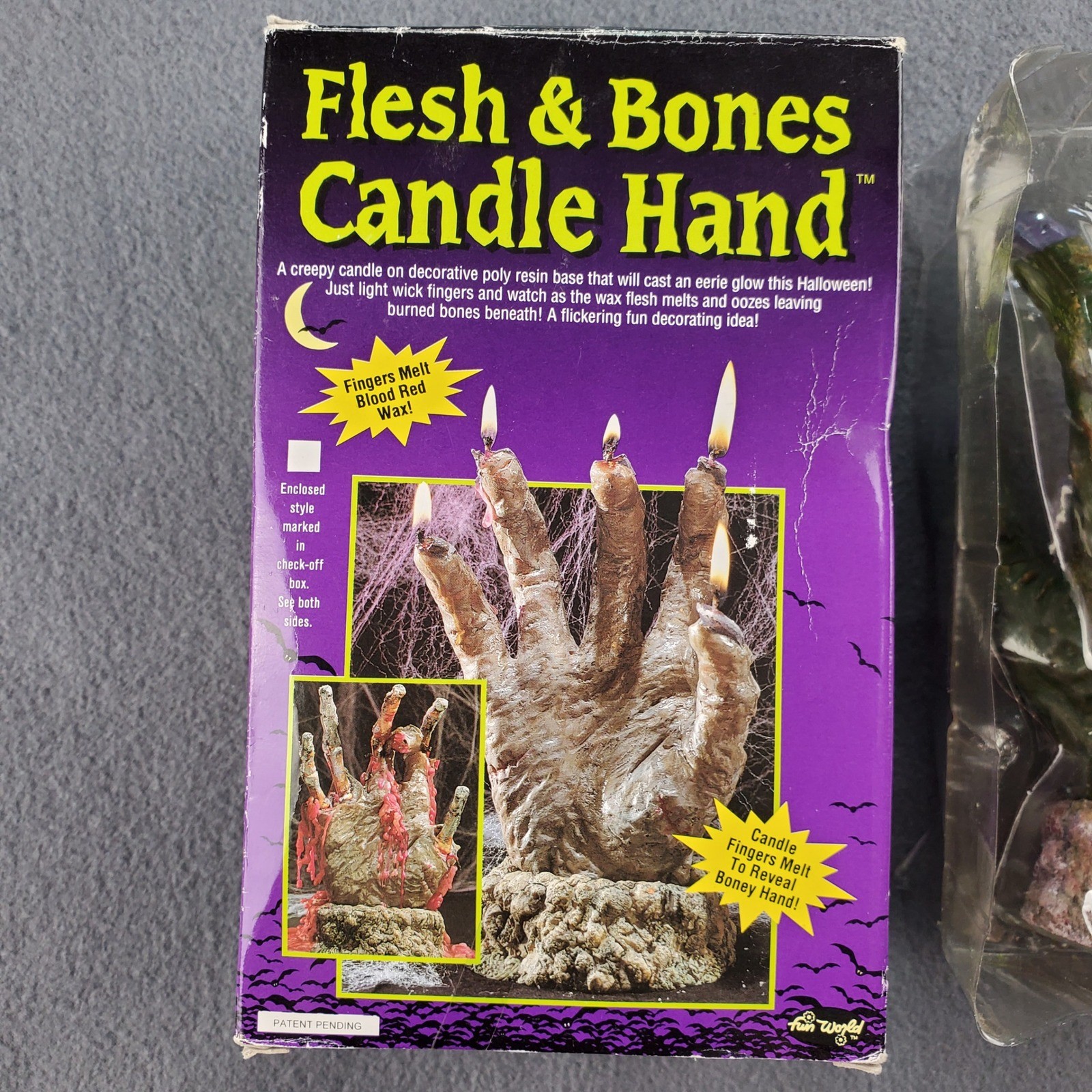 Flesh & Bones Candle Hand Halloween Decor, Open box