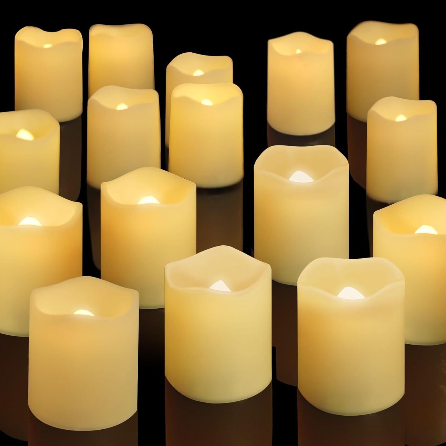 24pcs Flameless Votive Candles, Flameless Flickering Electric Fake Candle- 200hr