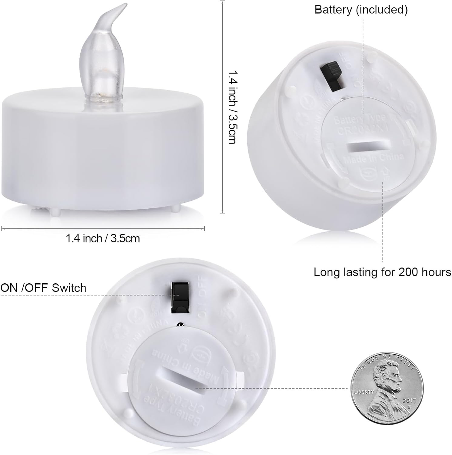 Tea Lights Flameless Battery Operated Candles-150Pack LED Flickering Votive Cand