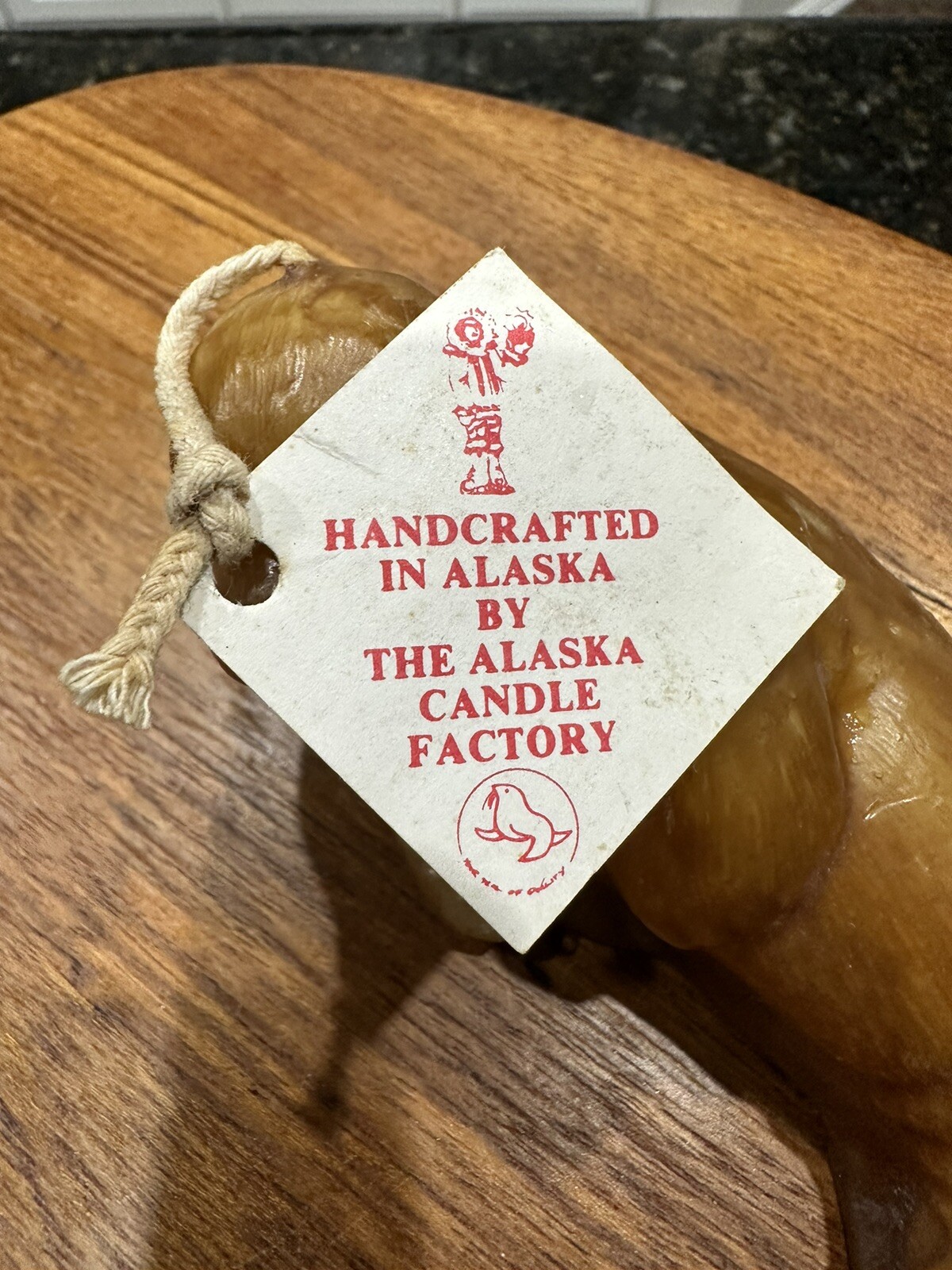 Alaska Candle Factory Seal Candle 4 Inches Unused