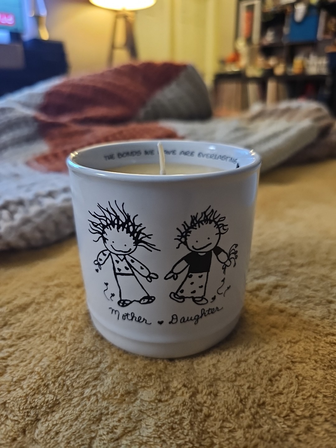 Children of the Inner Light Mother and Daughter Candle Jar Vintage Thailand 3″