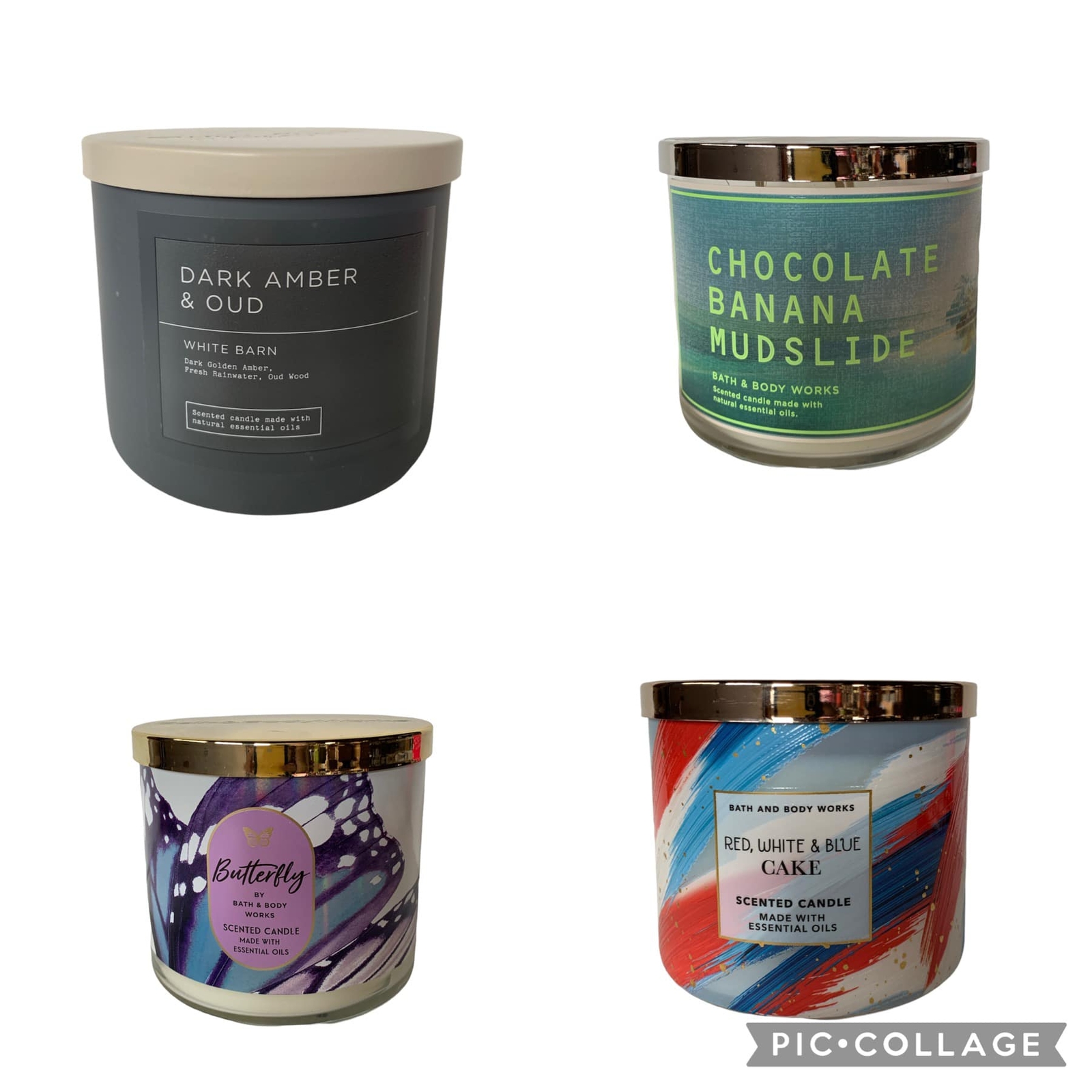 Bath & Body Works 3 Wick Scented Candle With Natural Essential Oils Pick Now