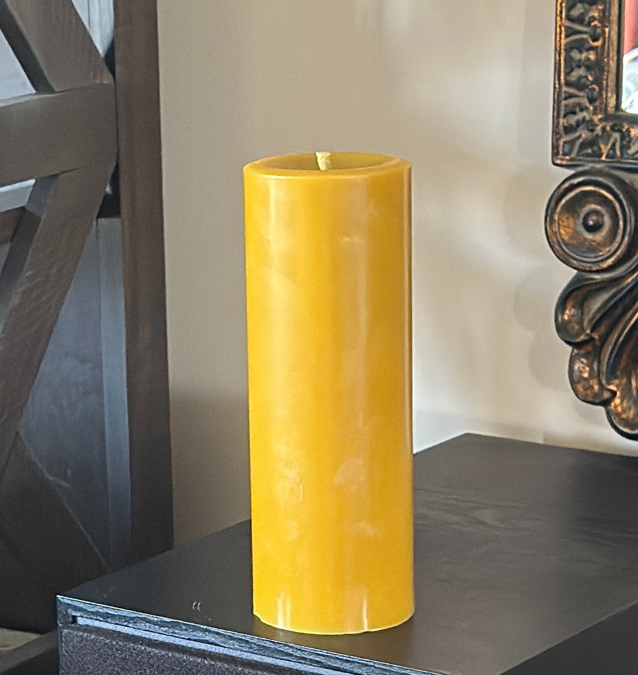 Handmade 100% Pure Beeswax Pillar Candles 100% Cotton Wick 3″ Thick