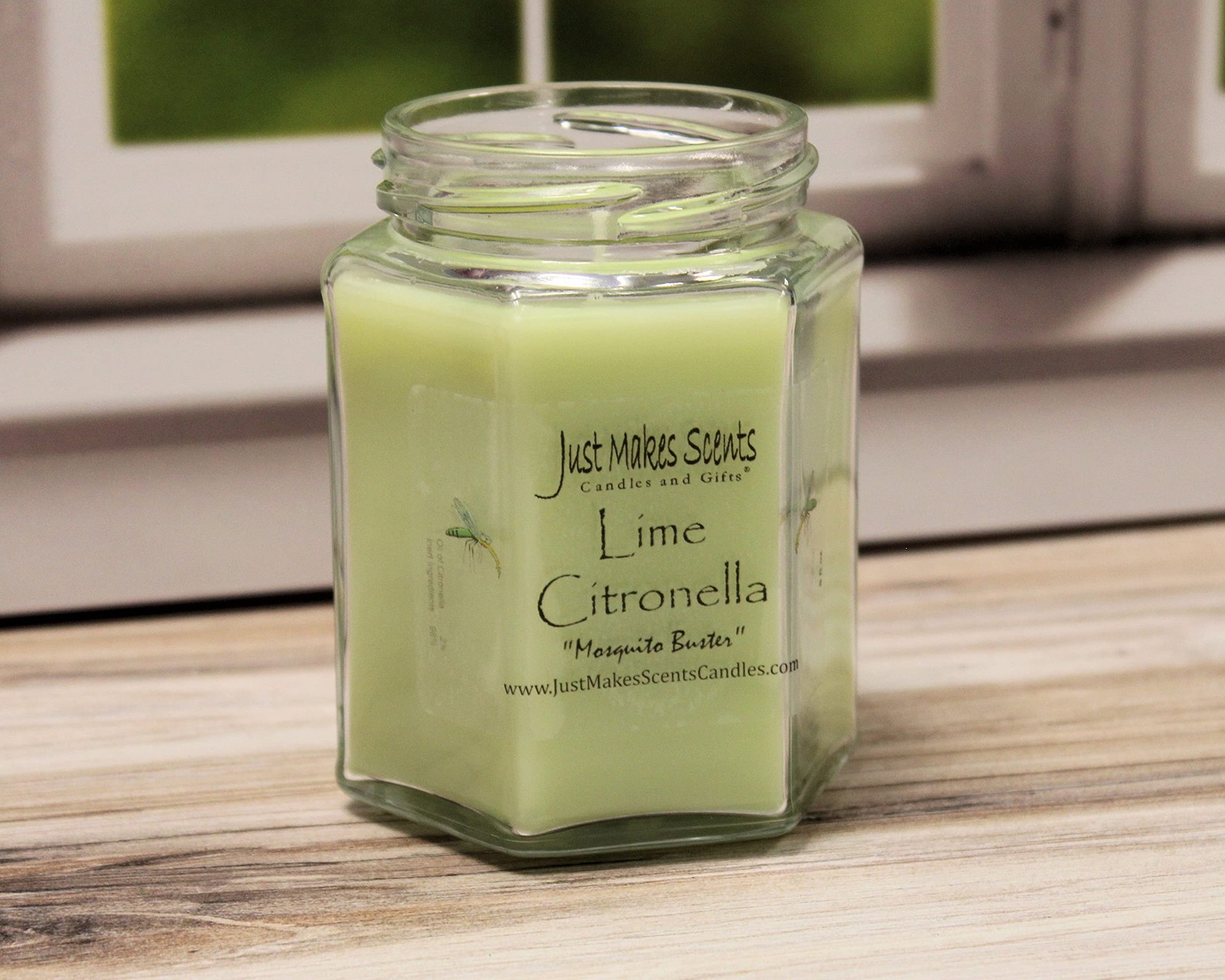 Lime Citronella Scented Blended Soy Candle for Indoor Use by Just Makes Scent…