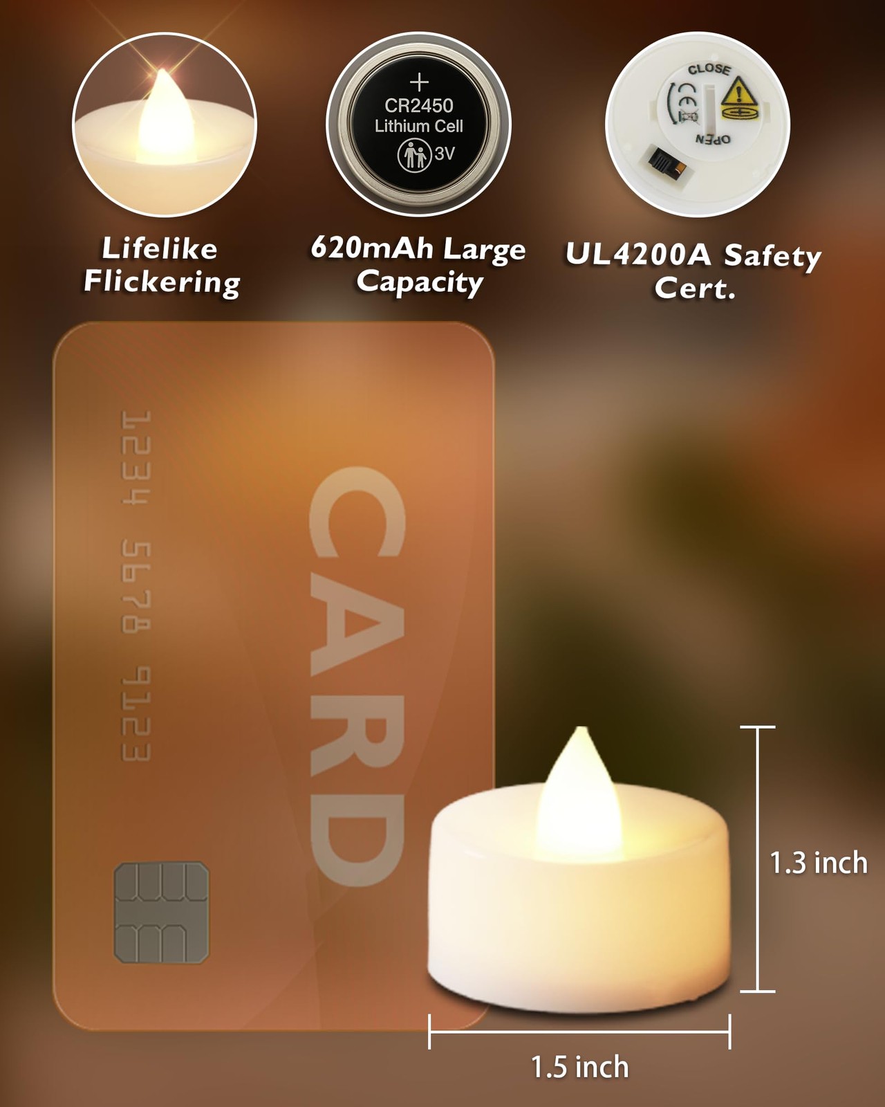 Homemory 24-Pack Remote Flameless LED Battery Tea Light Candles, 400+Hrs
